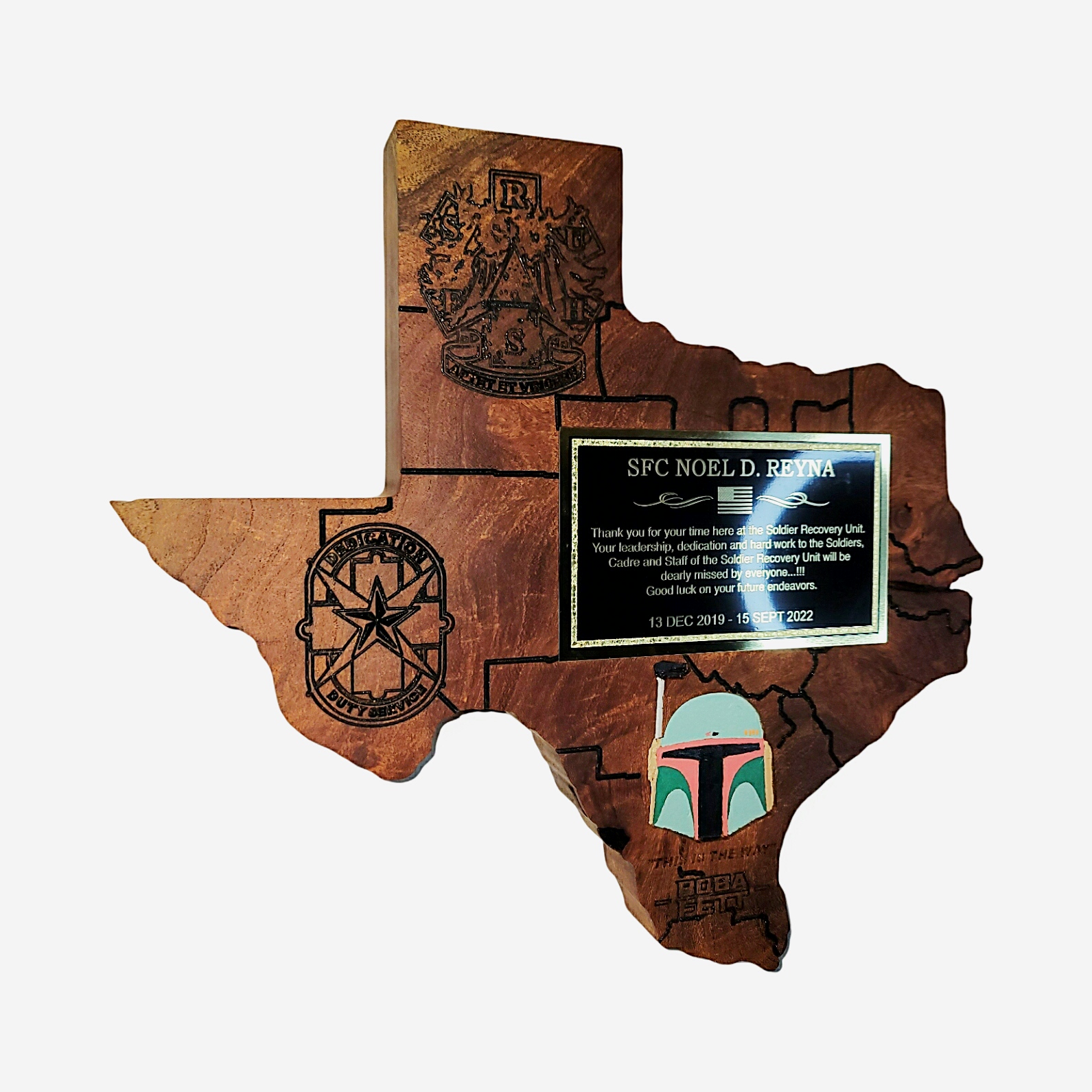 TEXAS-SHAPED PLAQUE
