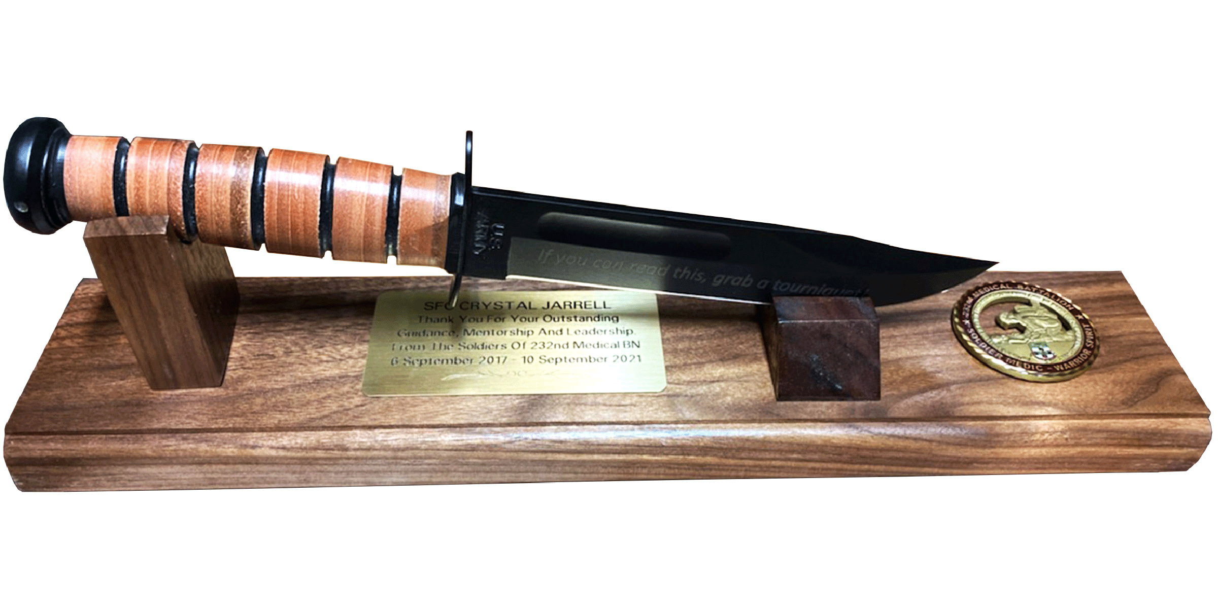 TEXAS-THEMED K-BAR DISPLAY MILITARY GIFT