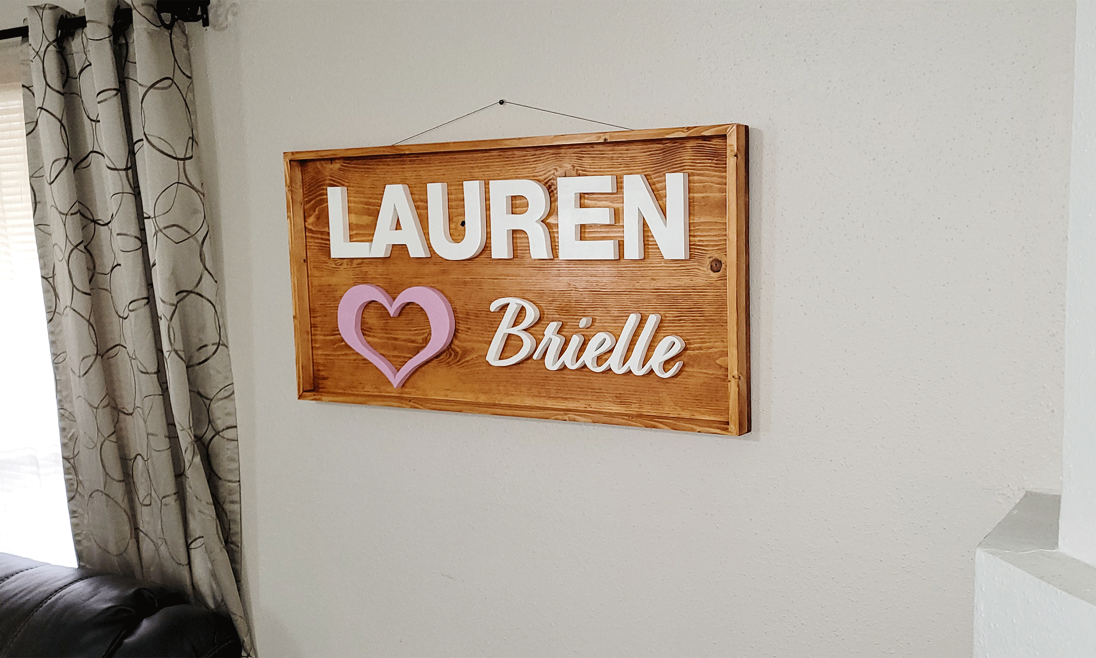 3D RUSTIC NAME SIGN