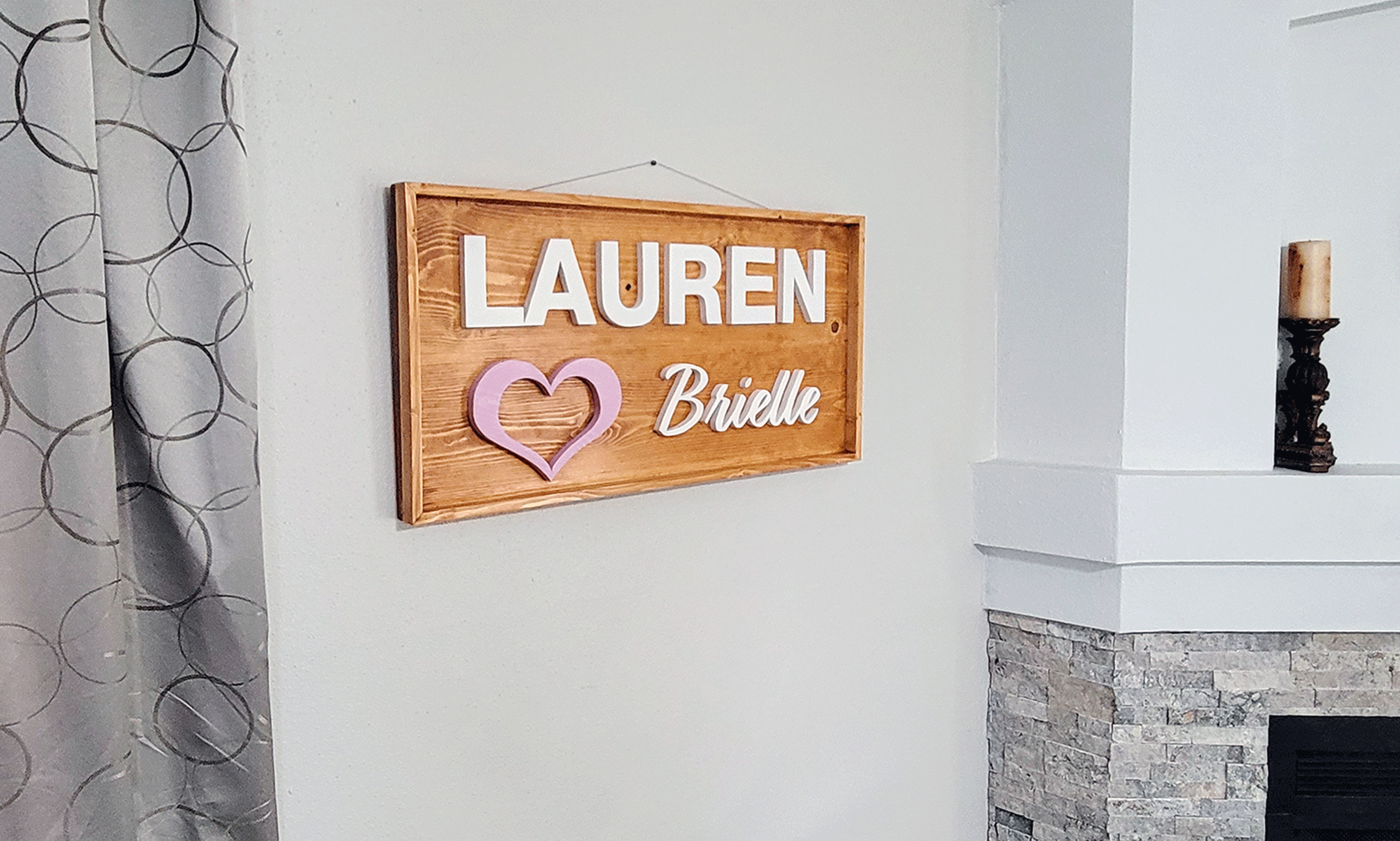3D RUSTIC NAME SIGN