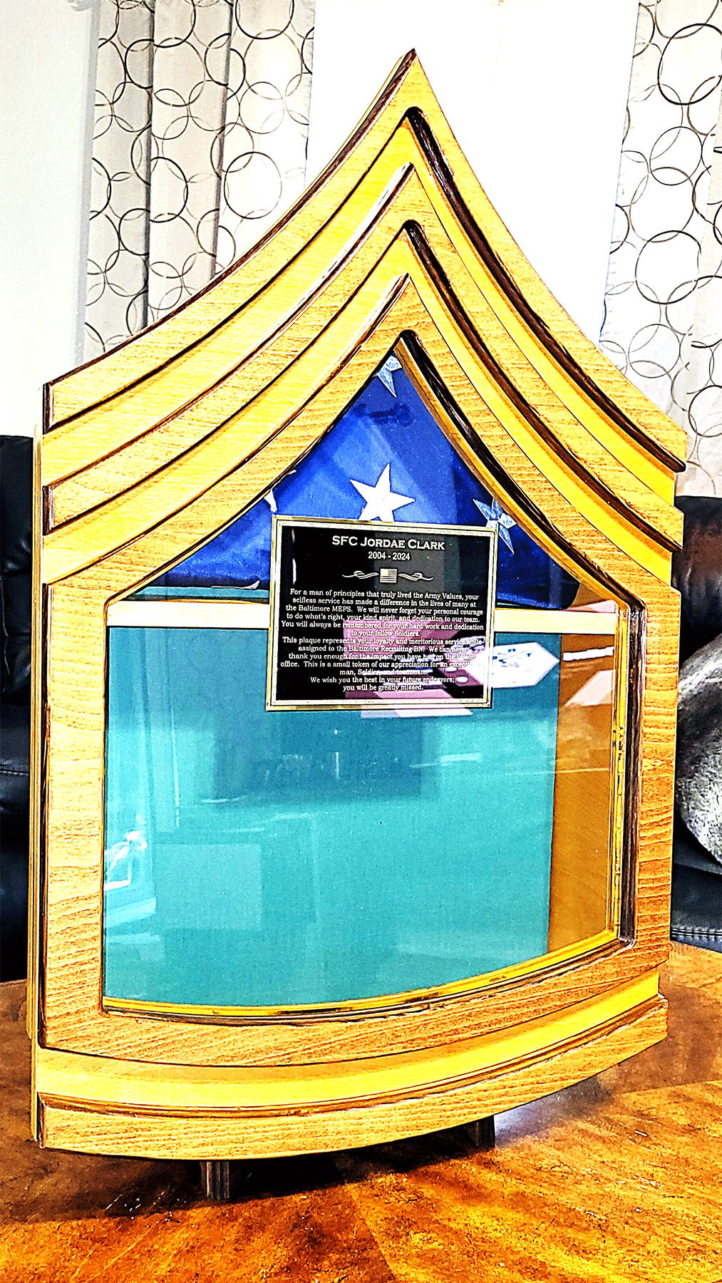 Army E7 Sergeant First Class Themed Retirement Shadow Box