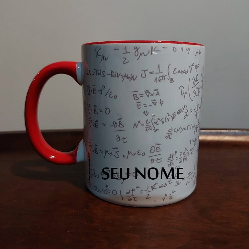 Caneca Uai Física vermelha