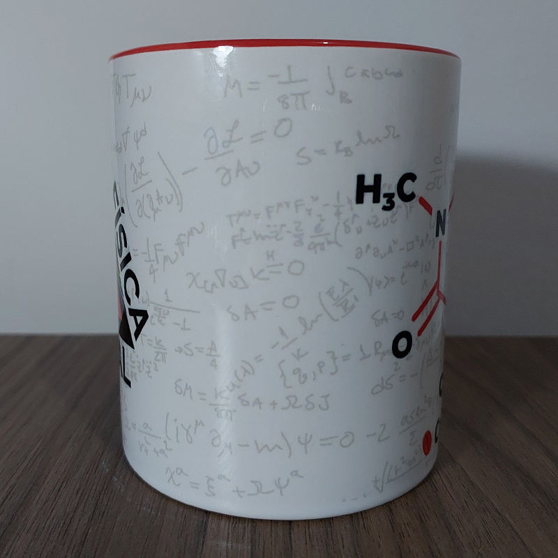 Caneca Cafeína vermelha