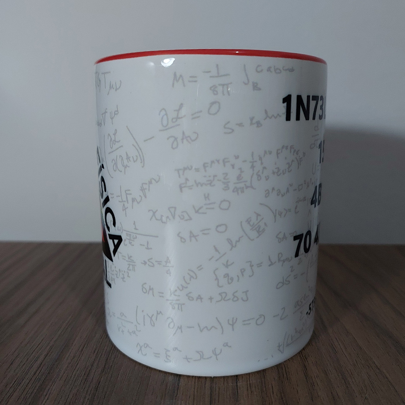 Caneca frase Hawking vermelha