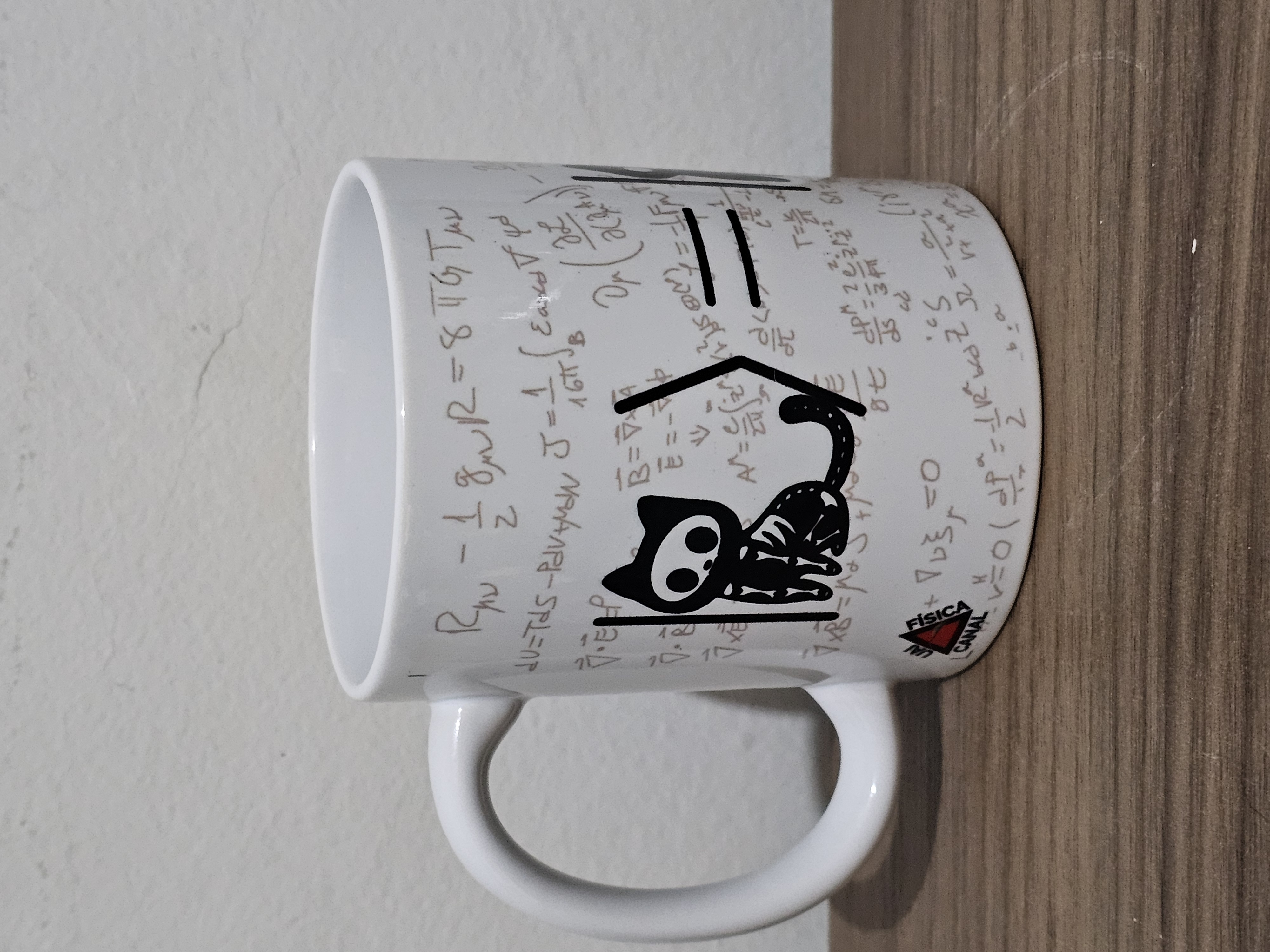Caneca Gato de Schrödinger branca