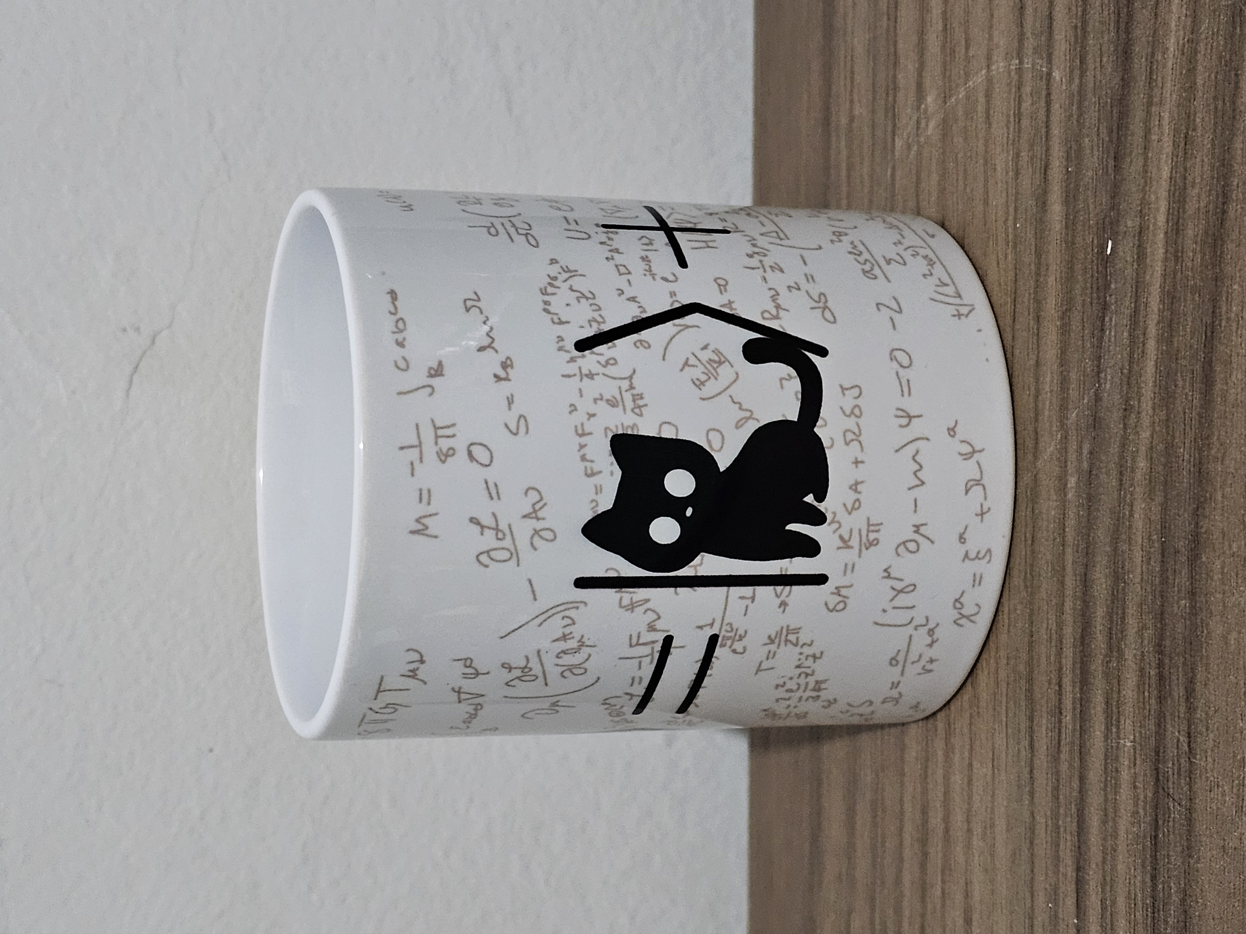 Caneca Gato de Schrödinger branca