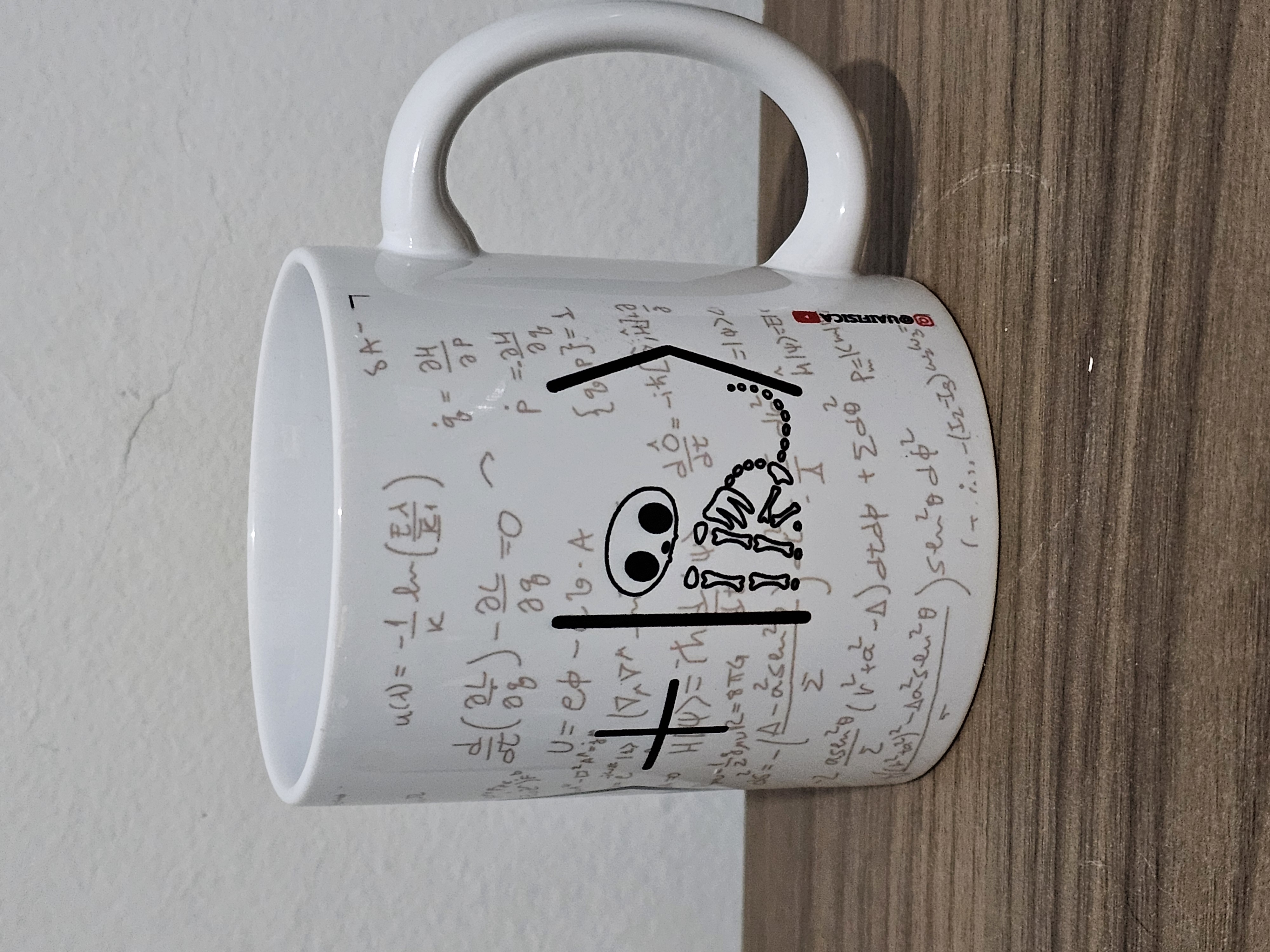 Caneca Gato de Schrödinger branca