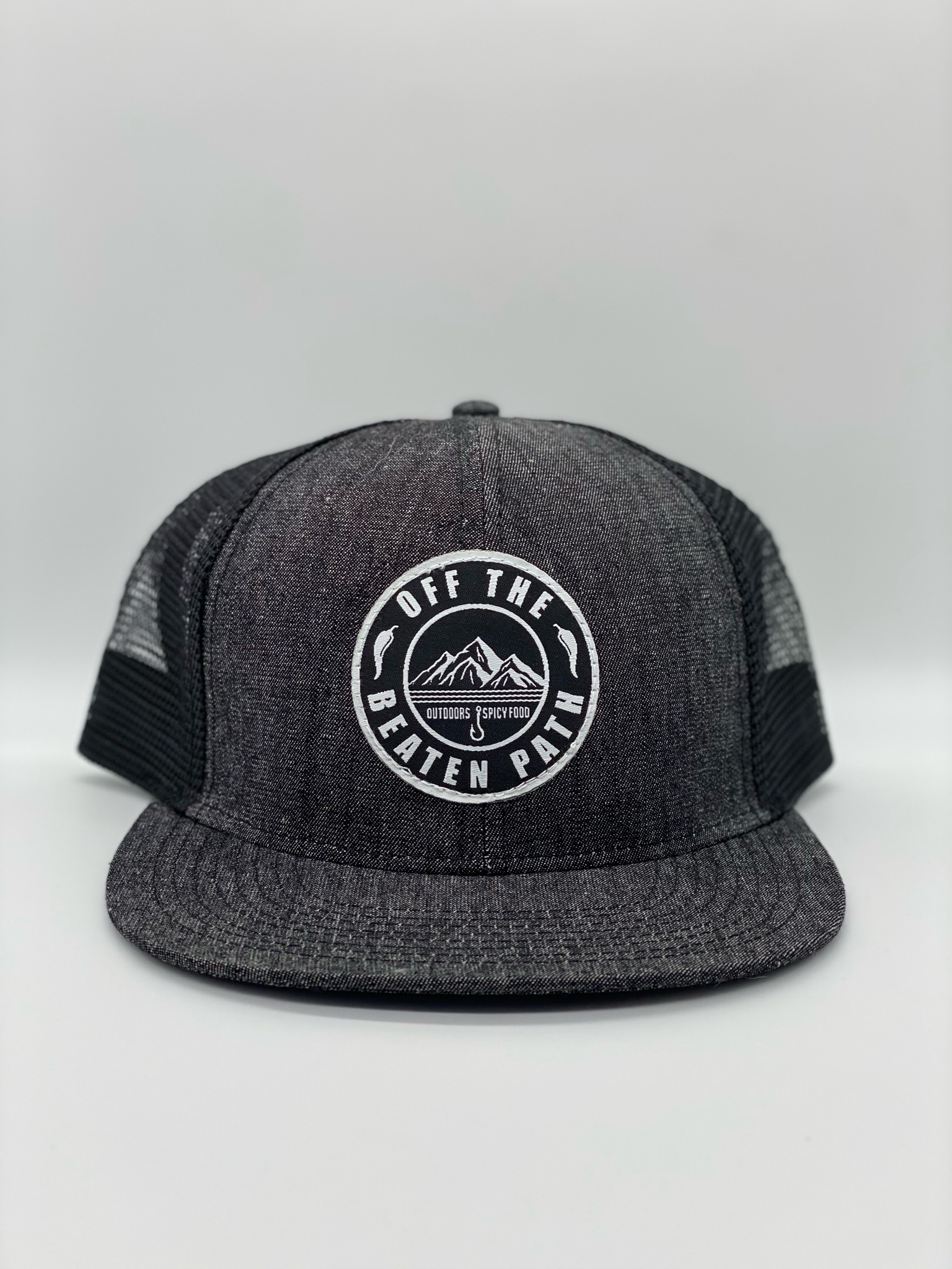 Black Denim Trucker Snapback