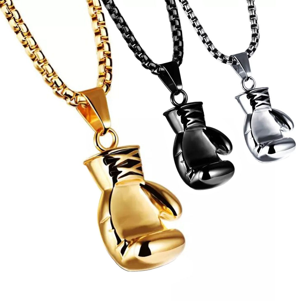 BOXING GLOVE PENDANT NECKLACE
