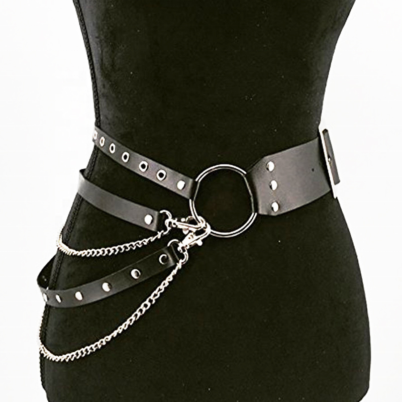 ROYAL ENTITY LEATHER CHAIN REVESIBLE HIP BELT