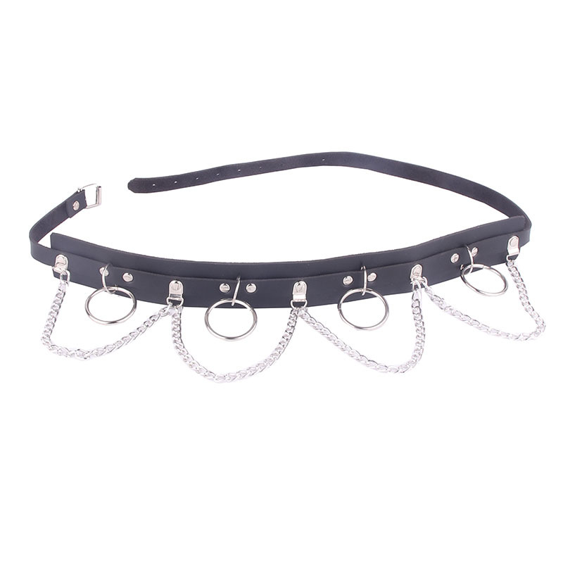 LEATHER CHAIN WAIST BELT