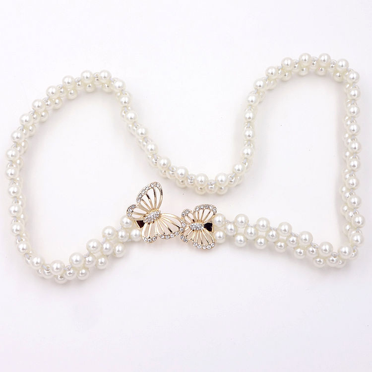 FAUX PEARL WAIST BELTS