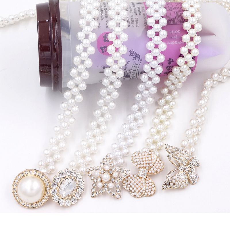 FAUX PEARL WAIST BELTS