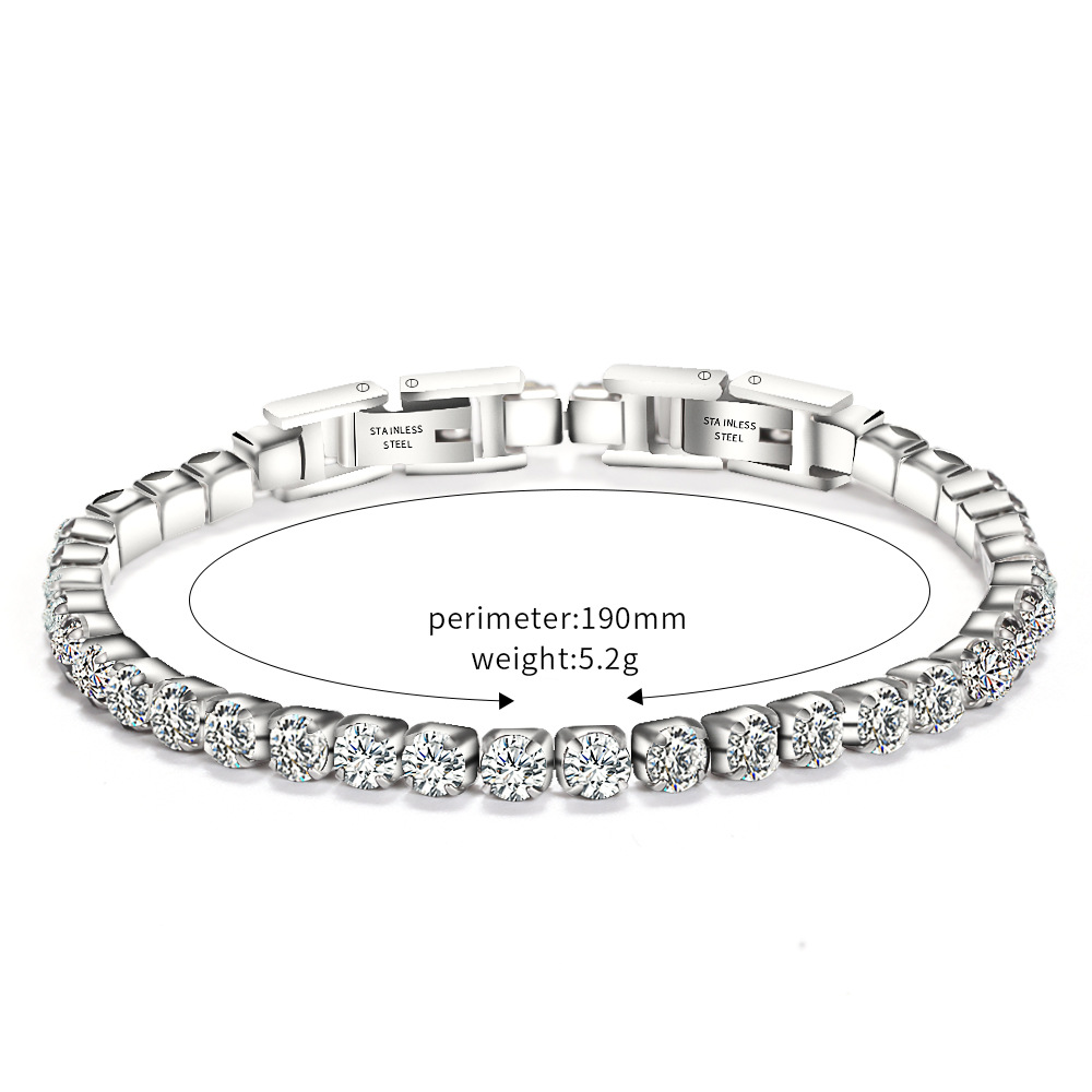 CUBIC ZIRCONIA TENNIS BRACELET