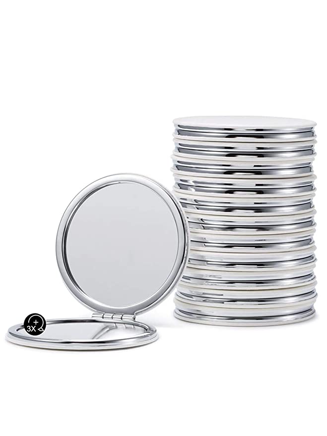 FAUX LEATHER COMPACT MIRROR