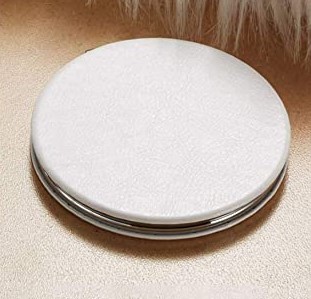 FAUX LEATHER COMPACT MIRROR
