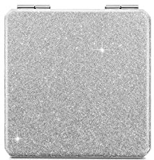 GLITTER LEATHER COMPACT MIRROR