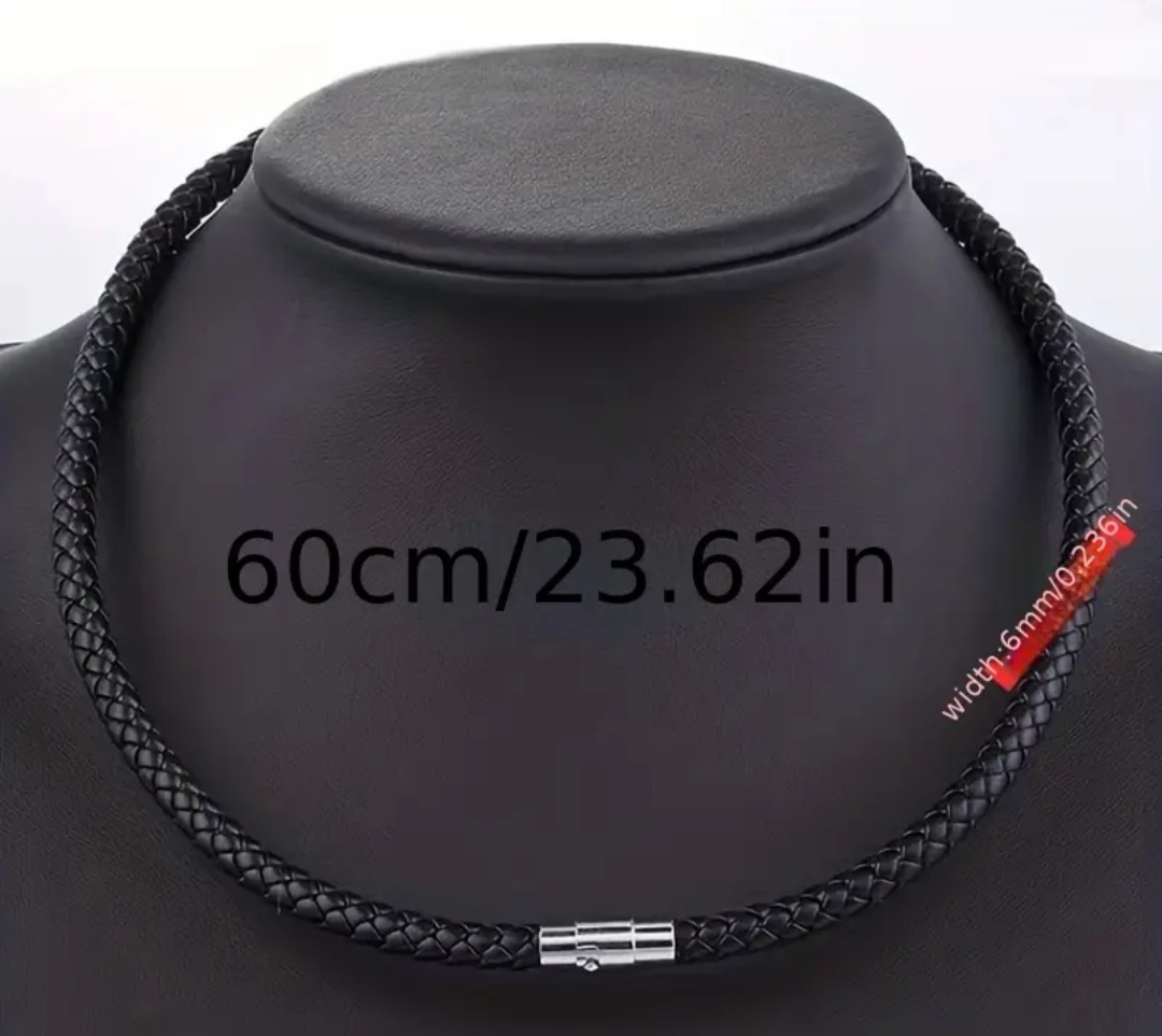 BRAIDED LEATHER CORD NECKLACE