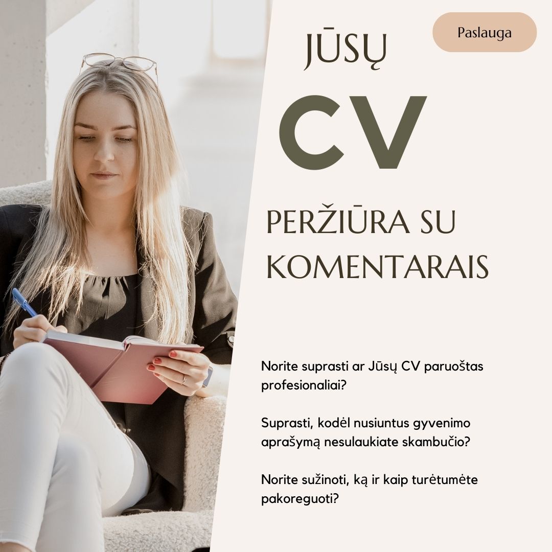 Paslauga - CV peržiūra su komentarais