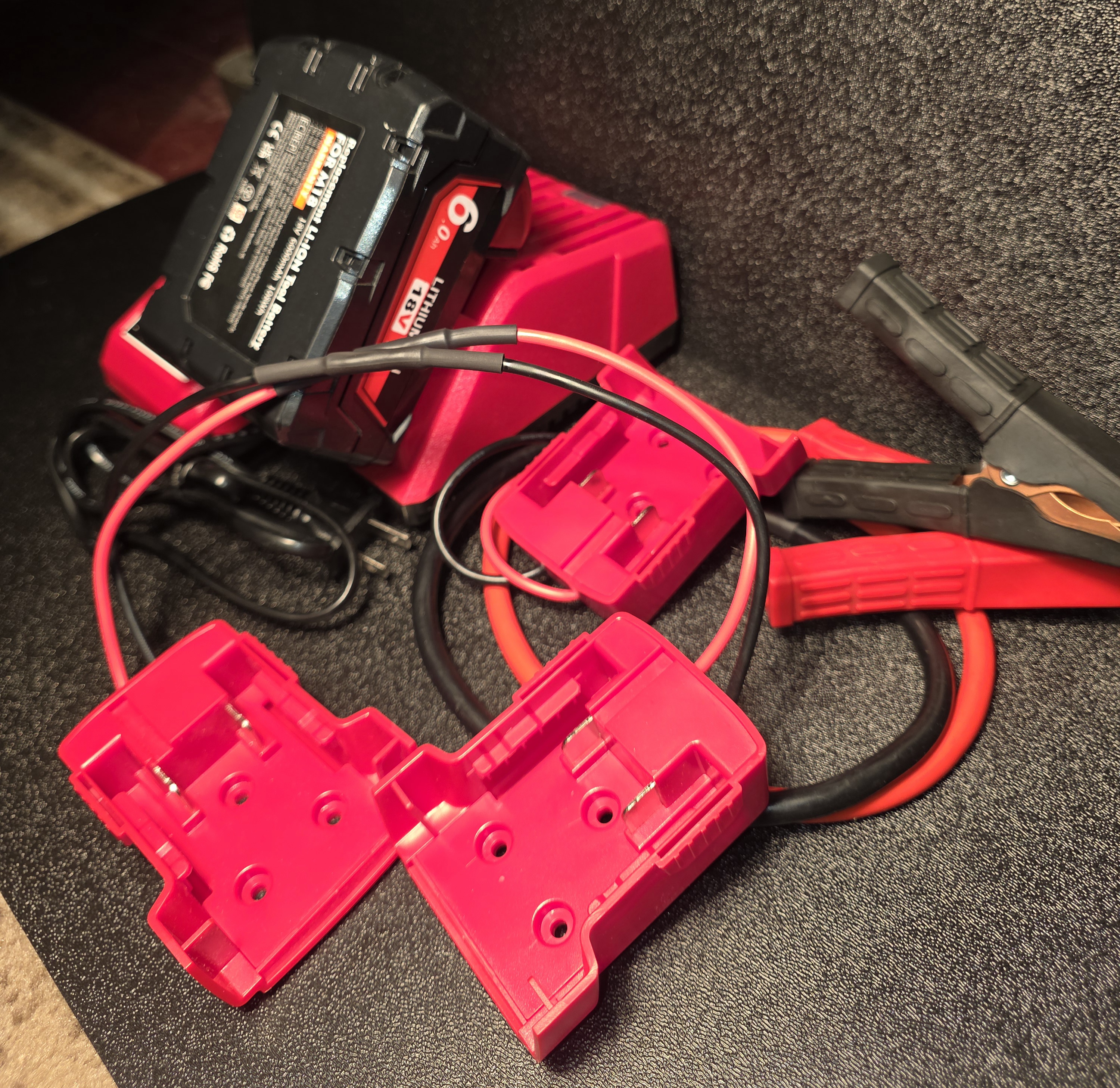 CordlesExpert Kit.  "Milw Red" Jump Starter, Battery Reviver, Li-ion Battery, + More++s Power Tool Battery Charger Set