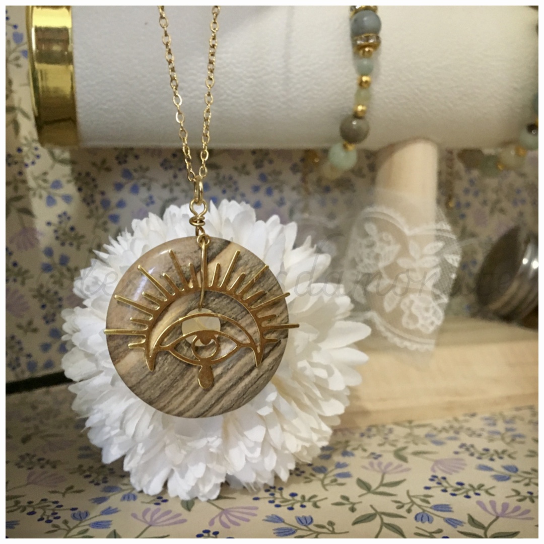 Collier MERVEILLE : jaspe paysage