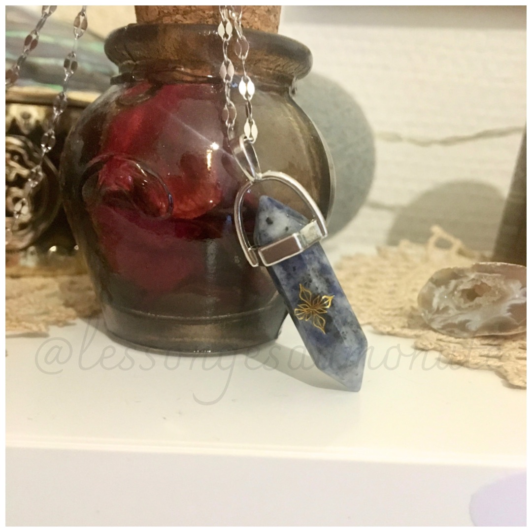 Collier POINTE : sodalite