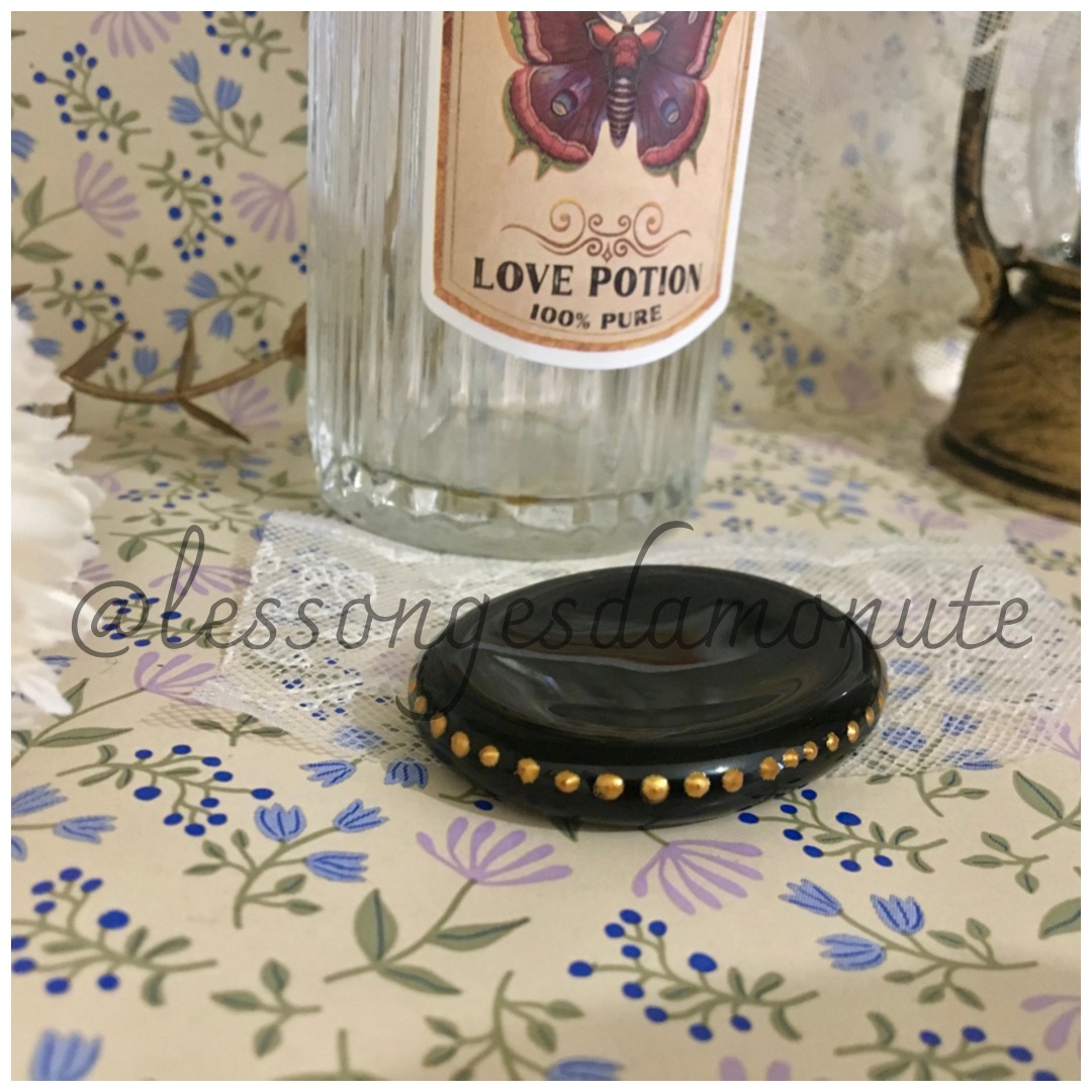 Pierre pouce : obsidienne noire