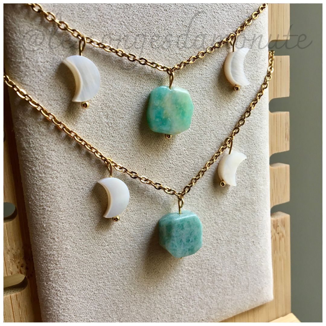 Collier Lunaison : amazonite