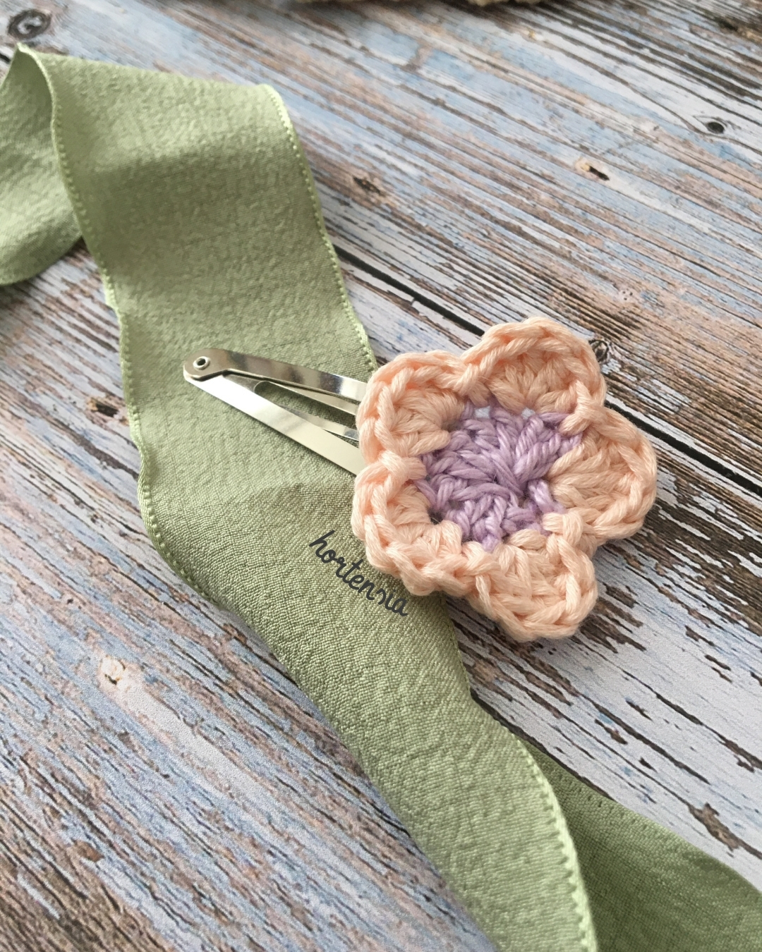 Pince à cheveux : hortensia