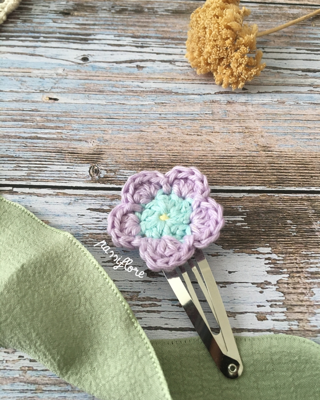Pince à cheveux : passiflore