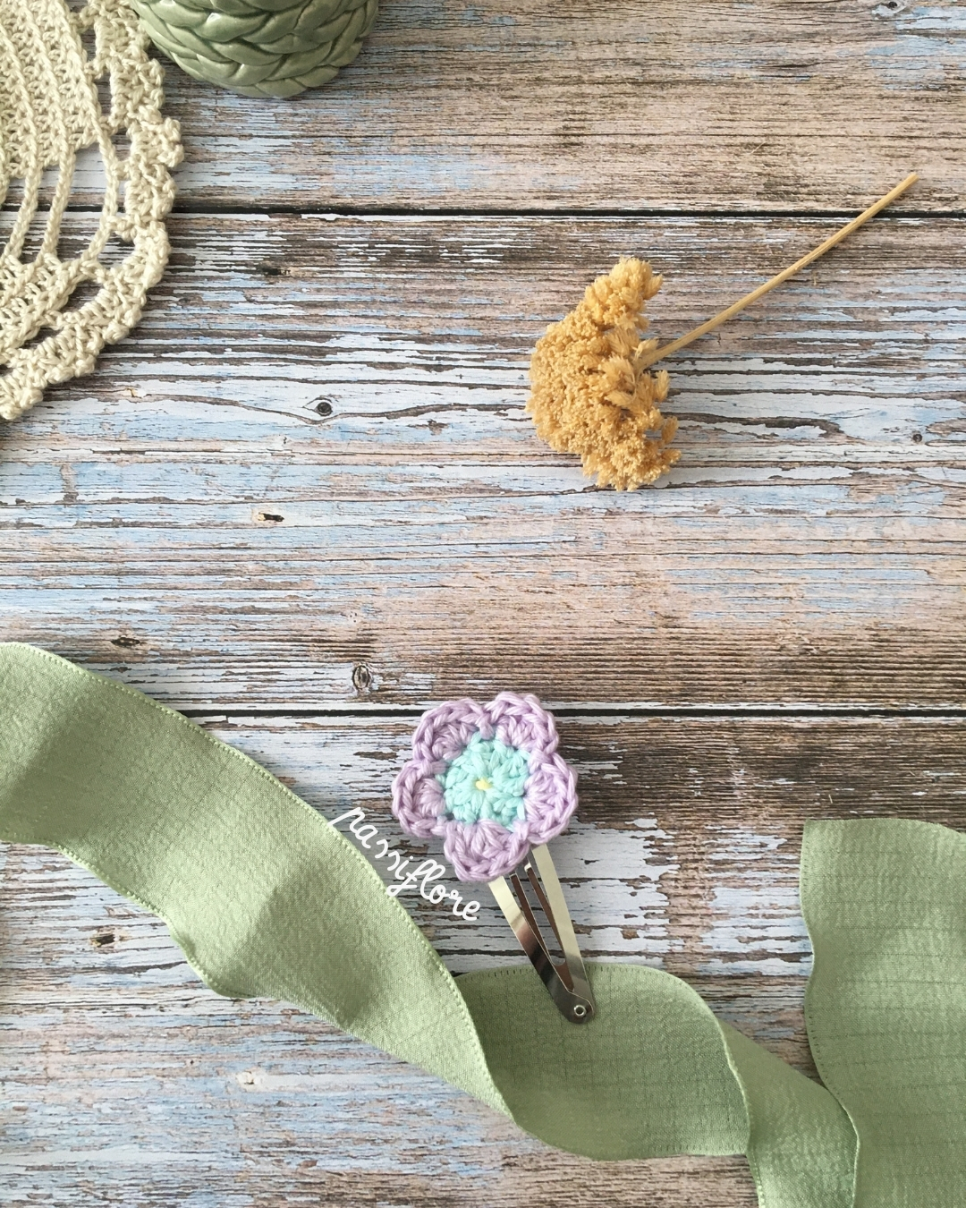 Pince à cheveux : passiflore