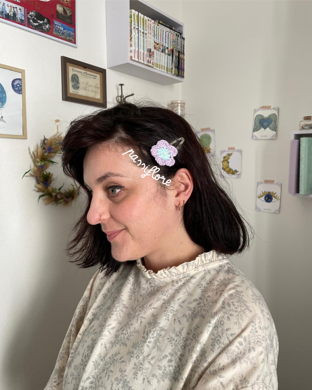 Pince à cheveux : passiflore