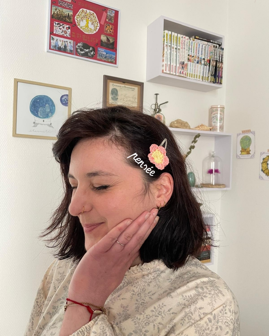 Pince à cheveux : pensée