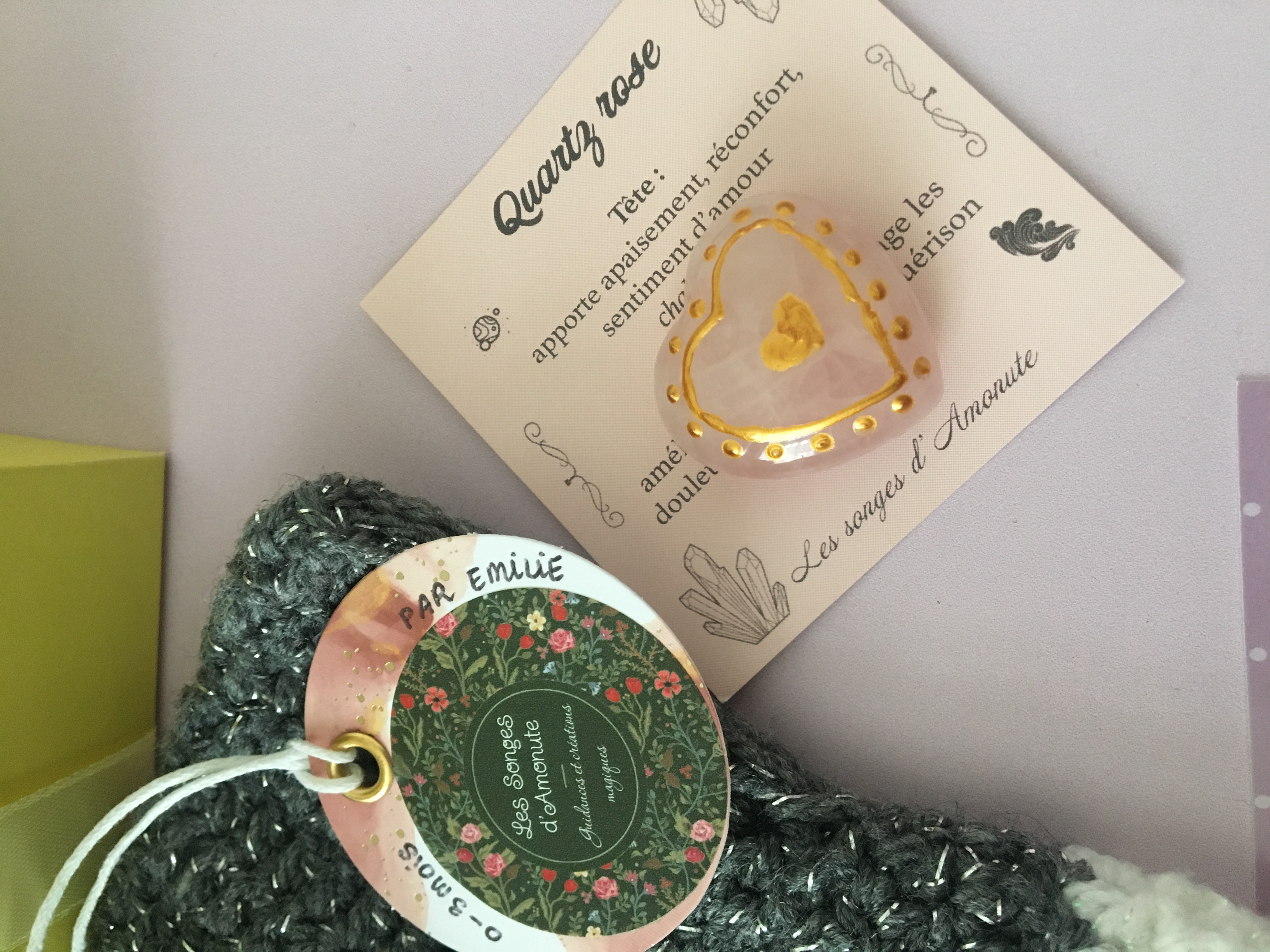 BOX FÉÉRIE : cache-coeur “paillettes” 0-3 mois