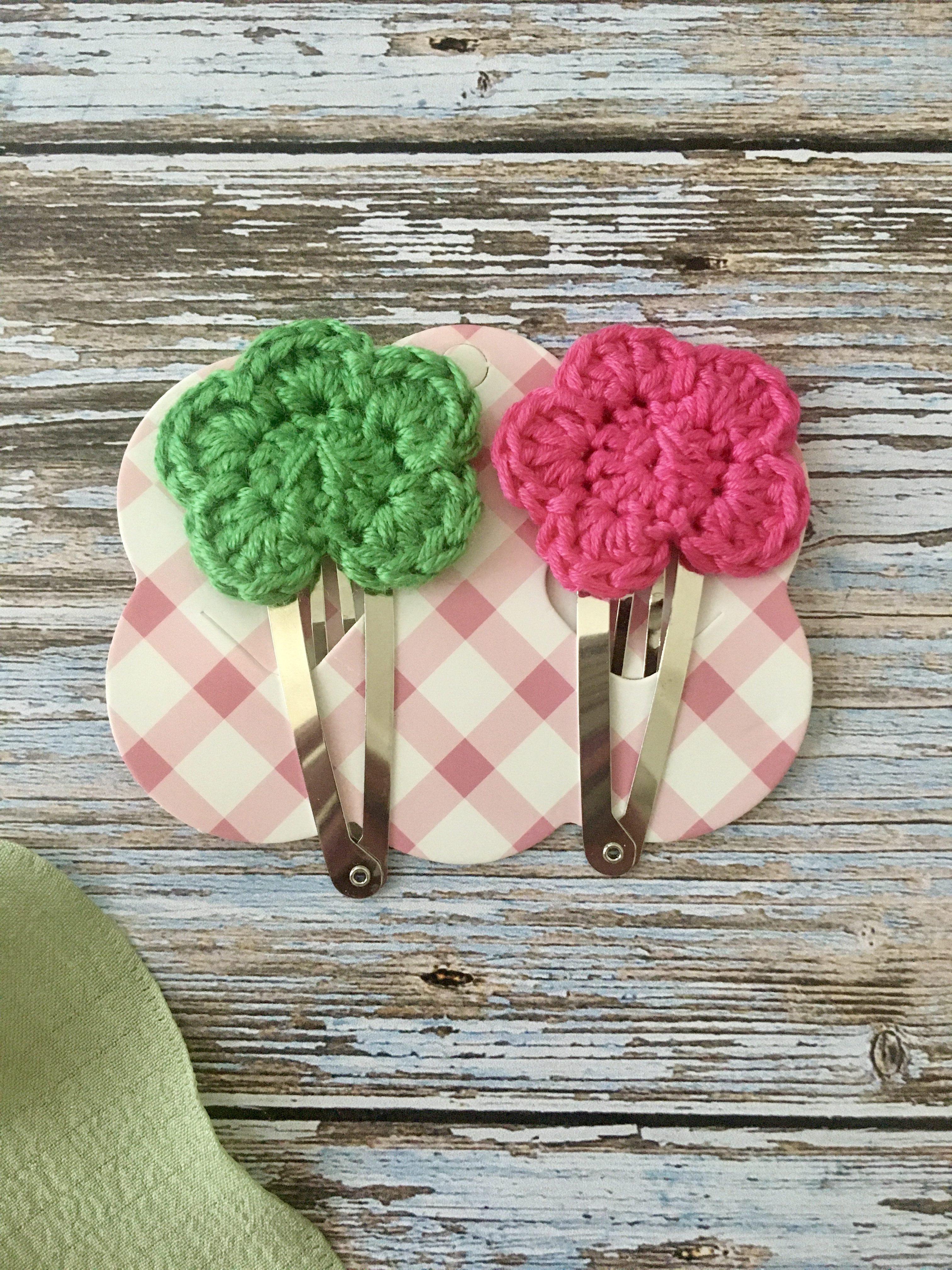 2 pinces : menthe/framboise