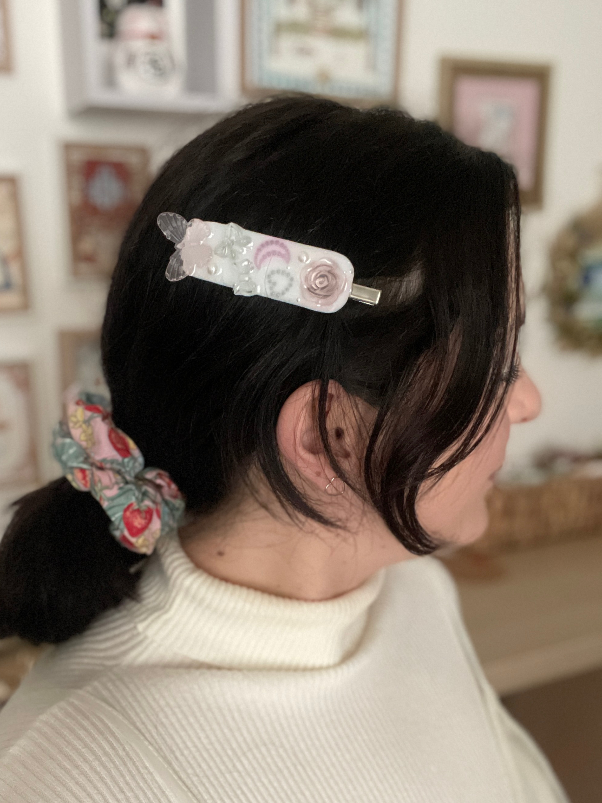 Pince à cheveux : Jardin poudré