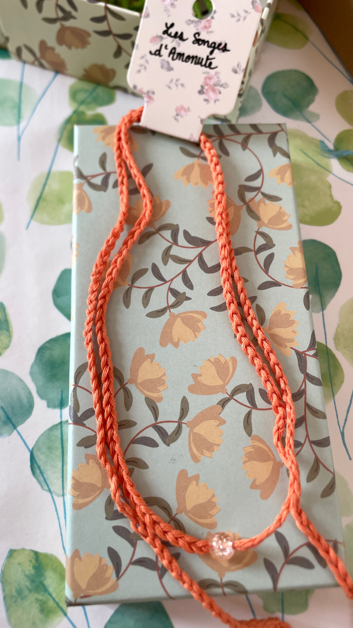 Collier choker Sorbet orange