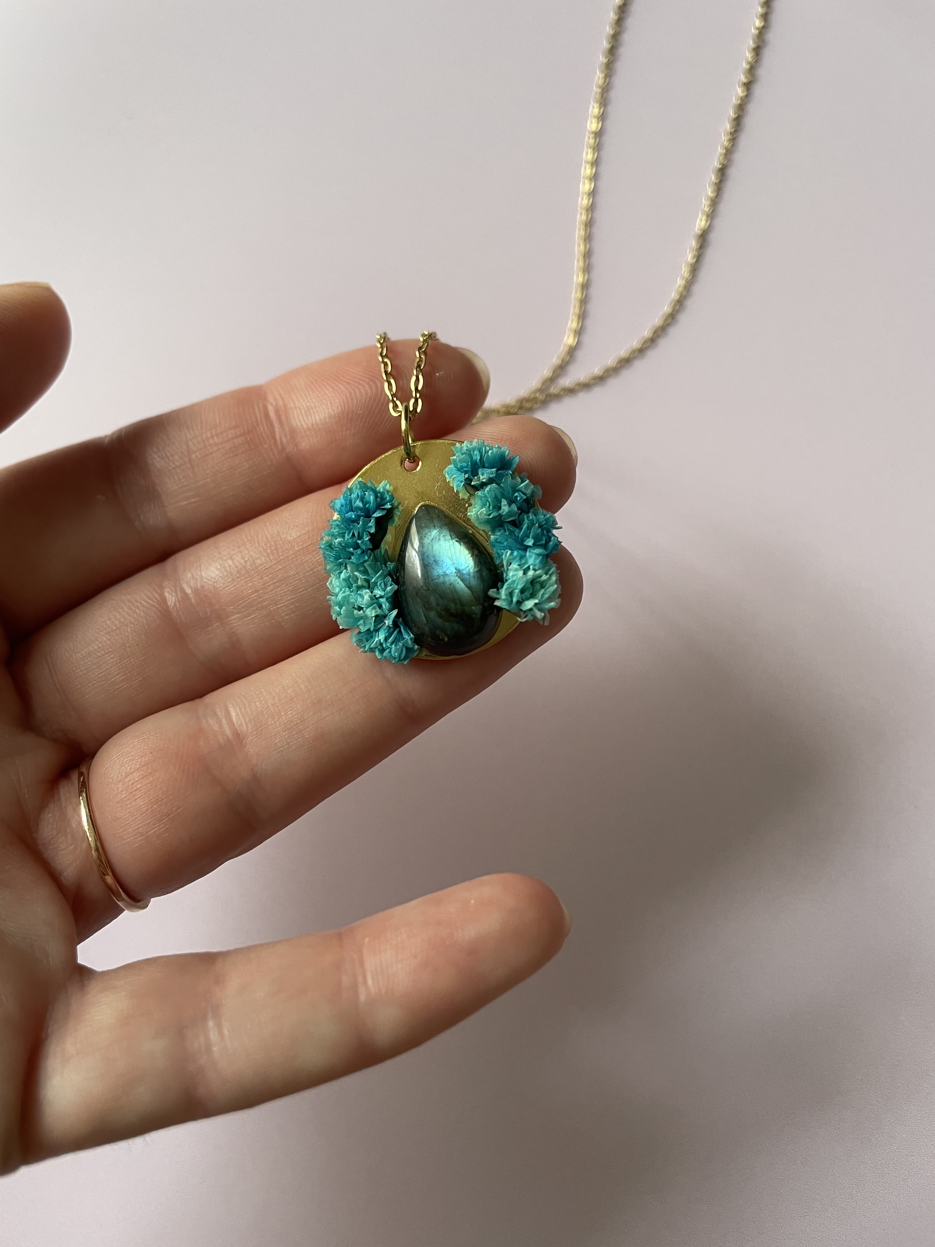 Collier LAGON : labradorite