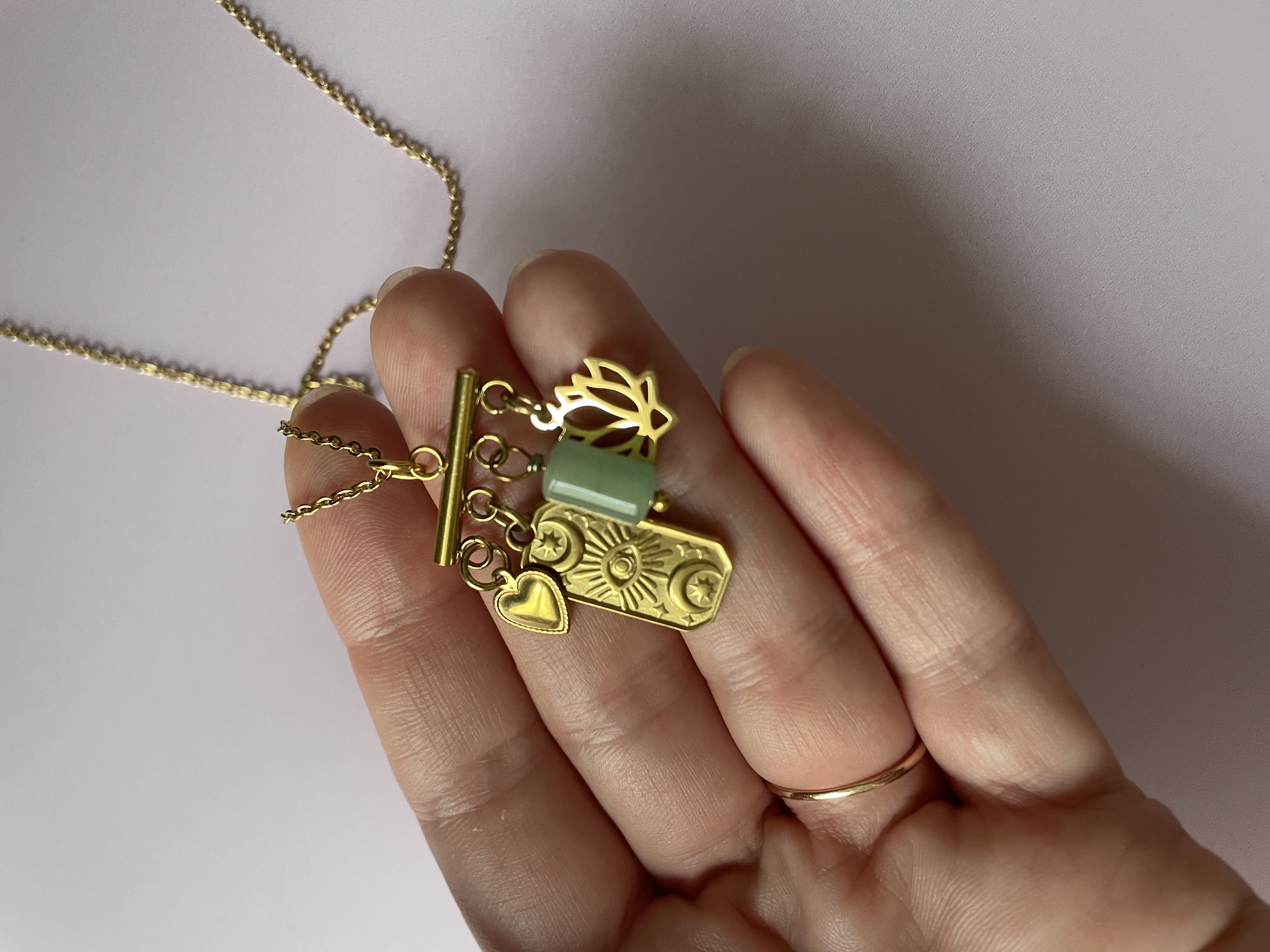 Collier COMBO : éveil & protection - aventurine verte