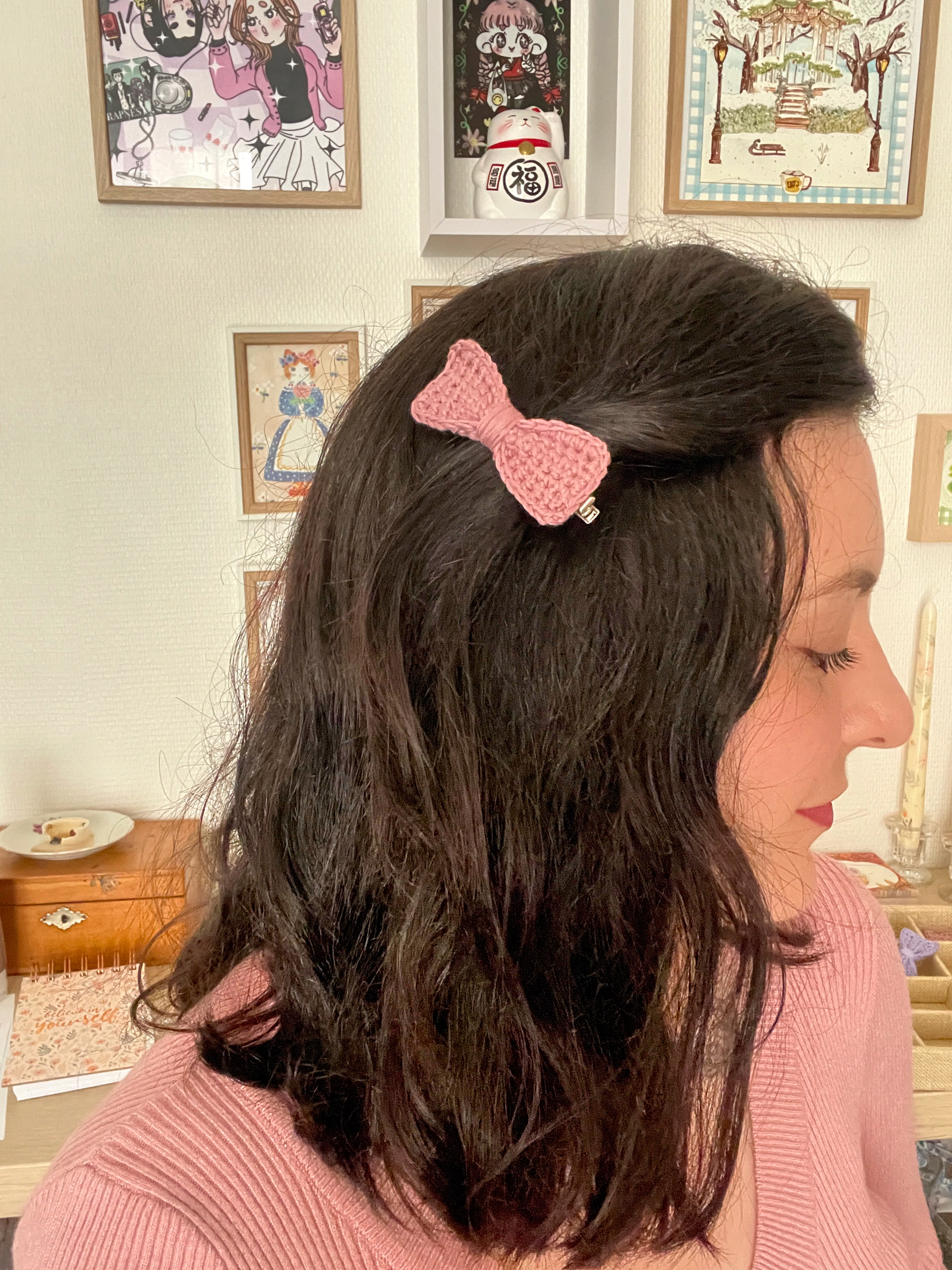 Pince à cheveux "noeud" - Hibiscus