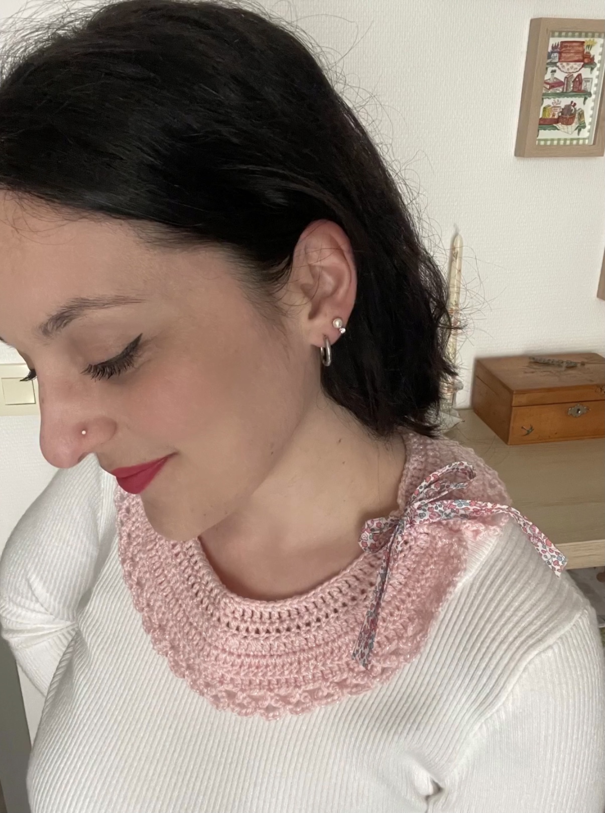 Col dentelle pailleté Pâte d’amande