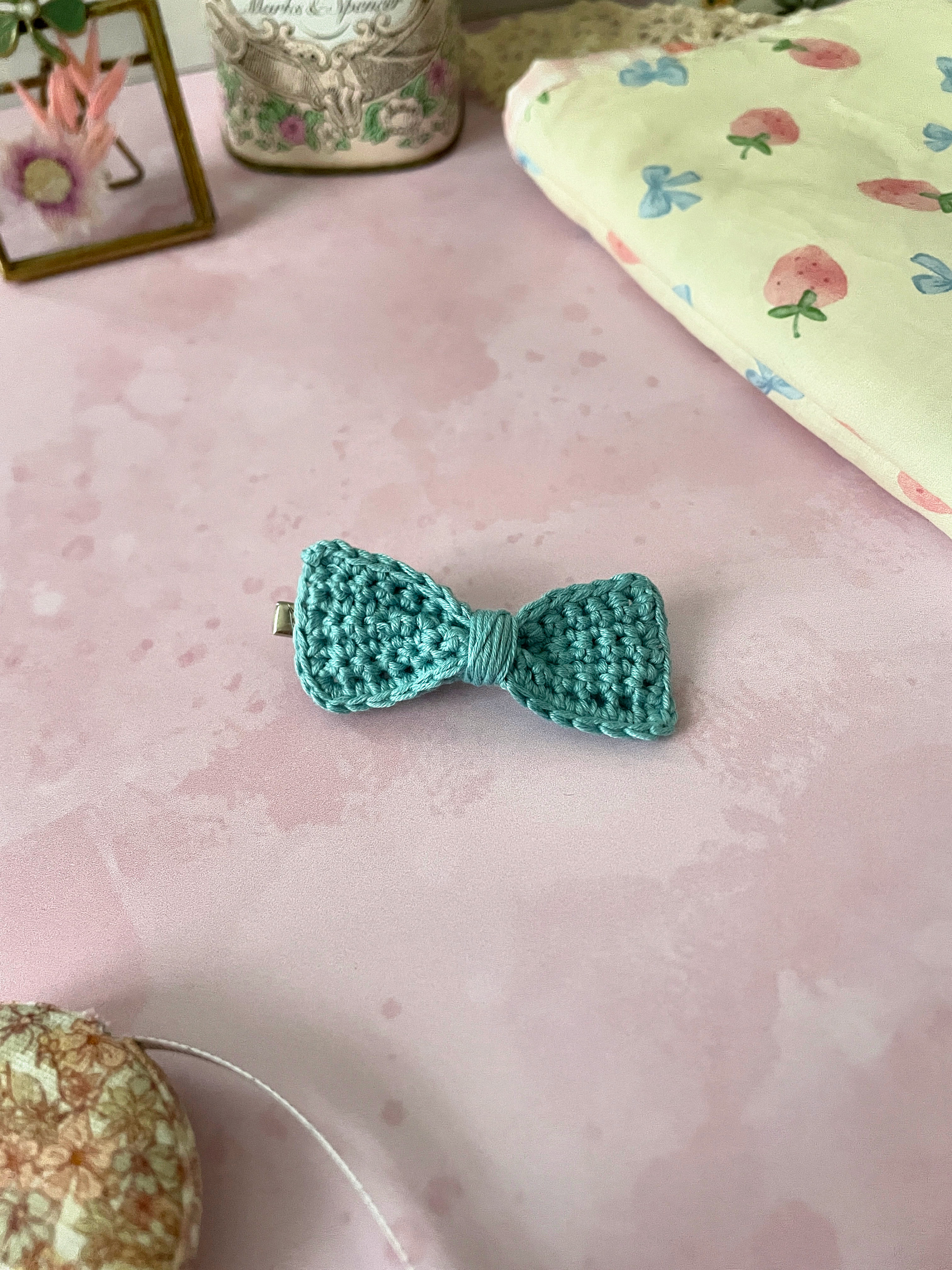 Pince à cheveux "noeud" - Hortensia