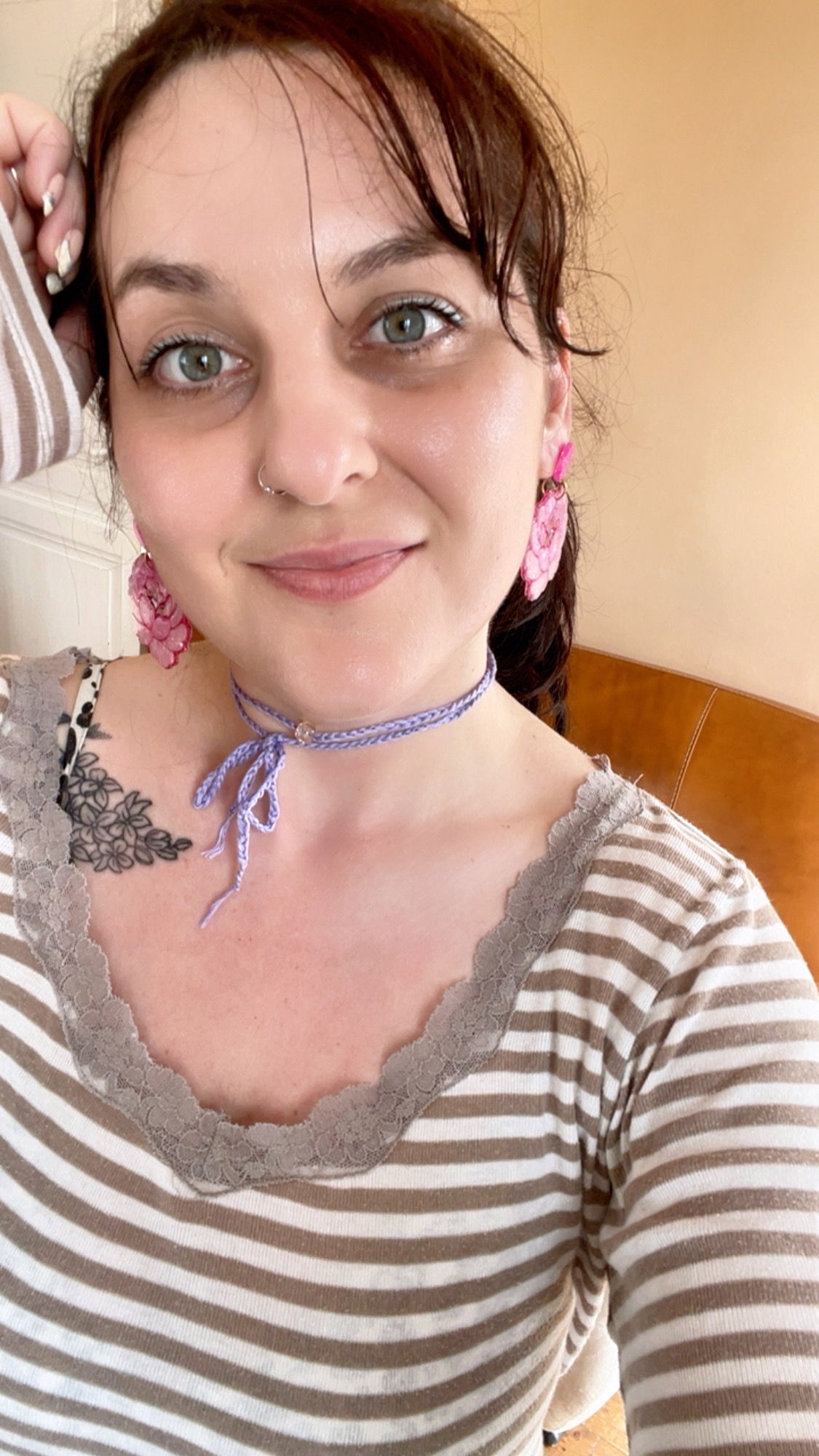 Collier choker Lavande