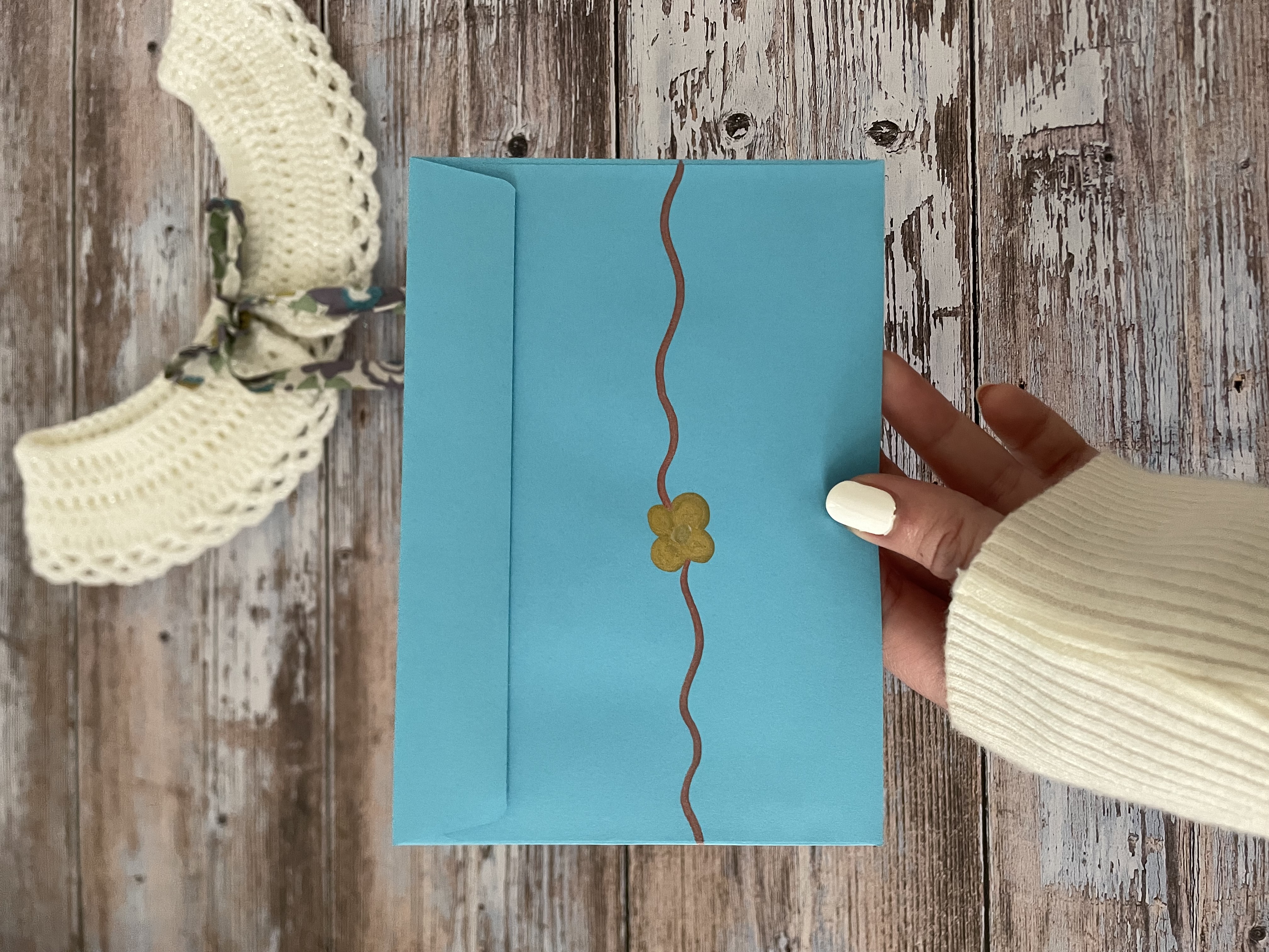 Enveloppe Fleurs bleues