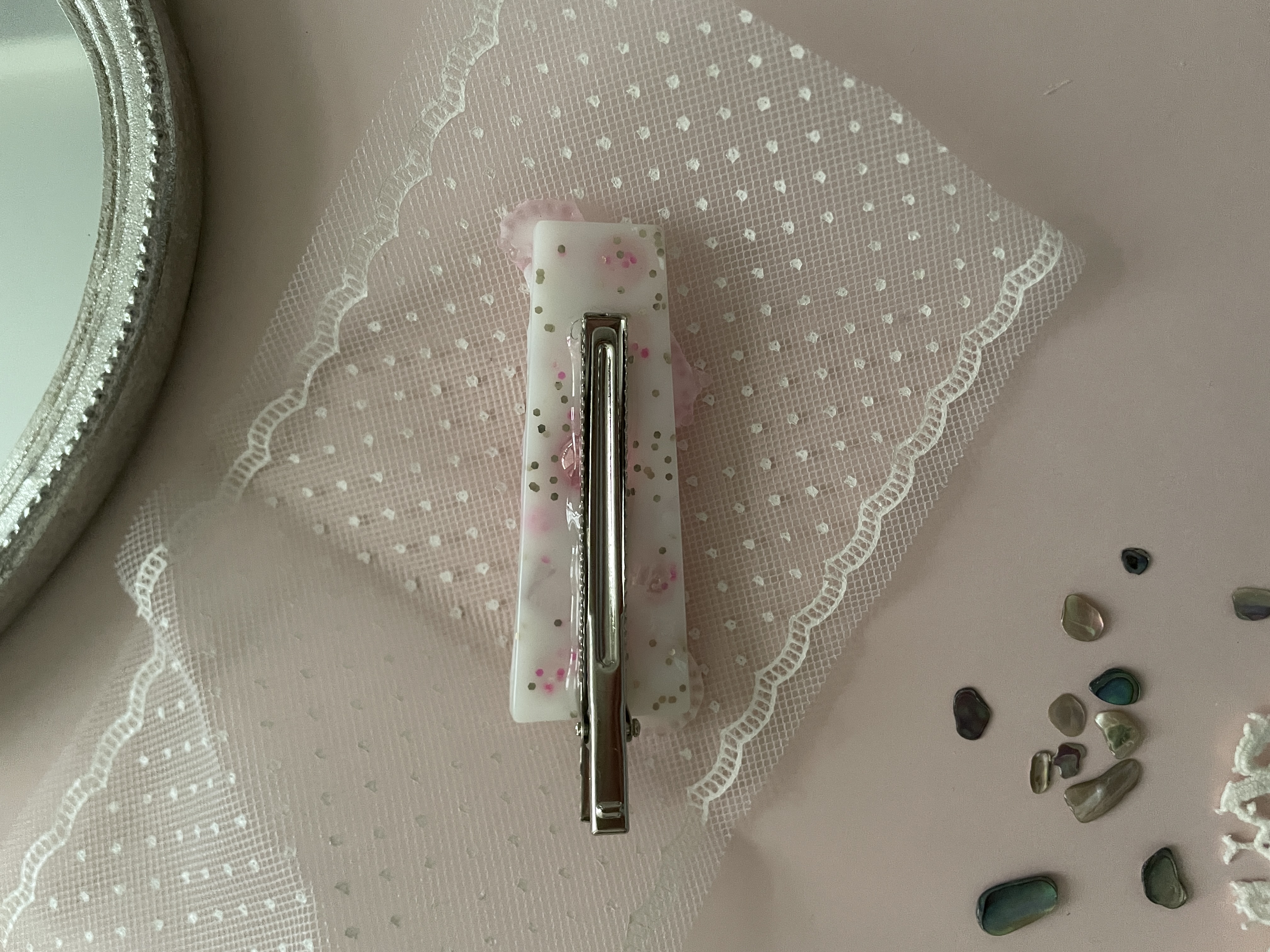 Pince à cheveux : Pétale de rose