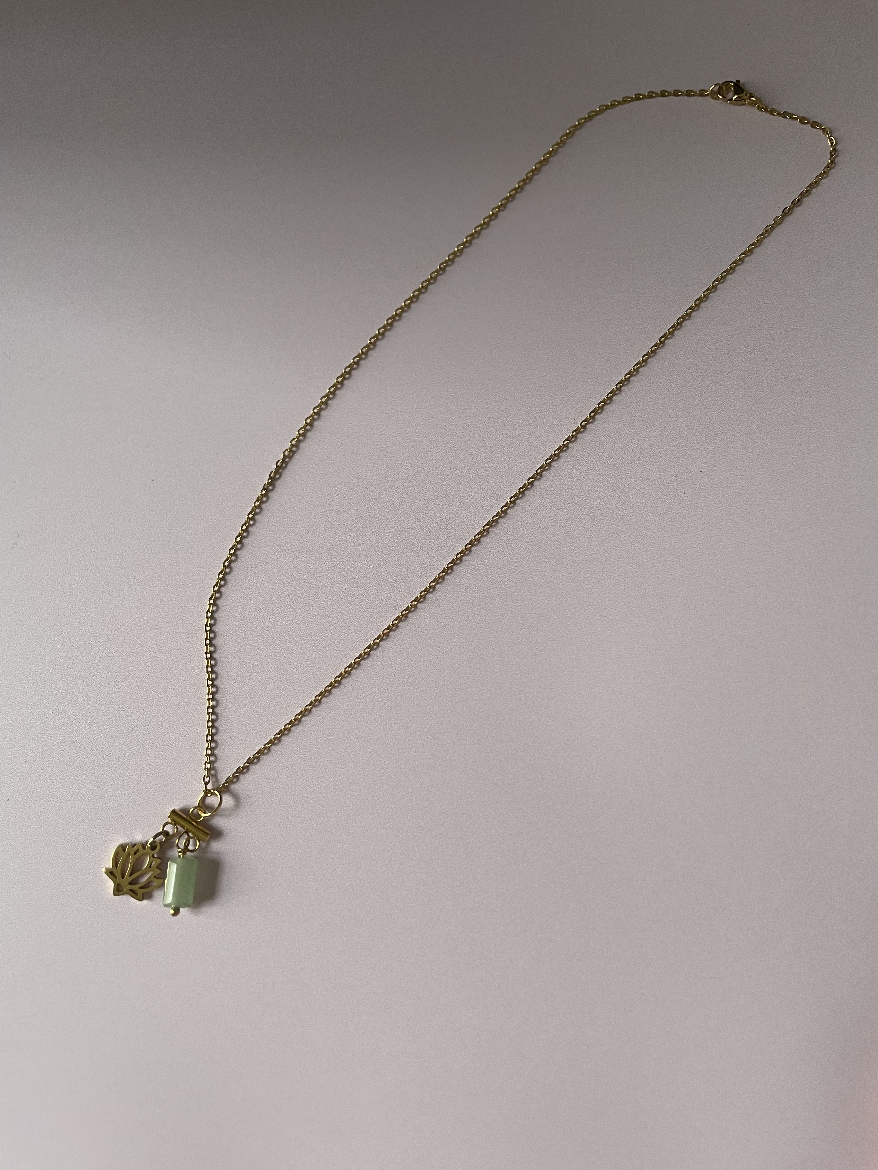 Collier Éveil & Chance : aventurine verte