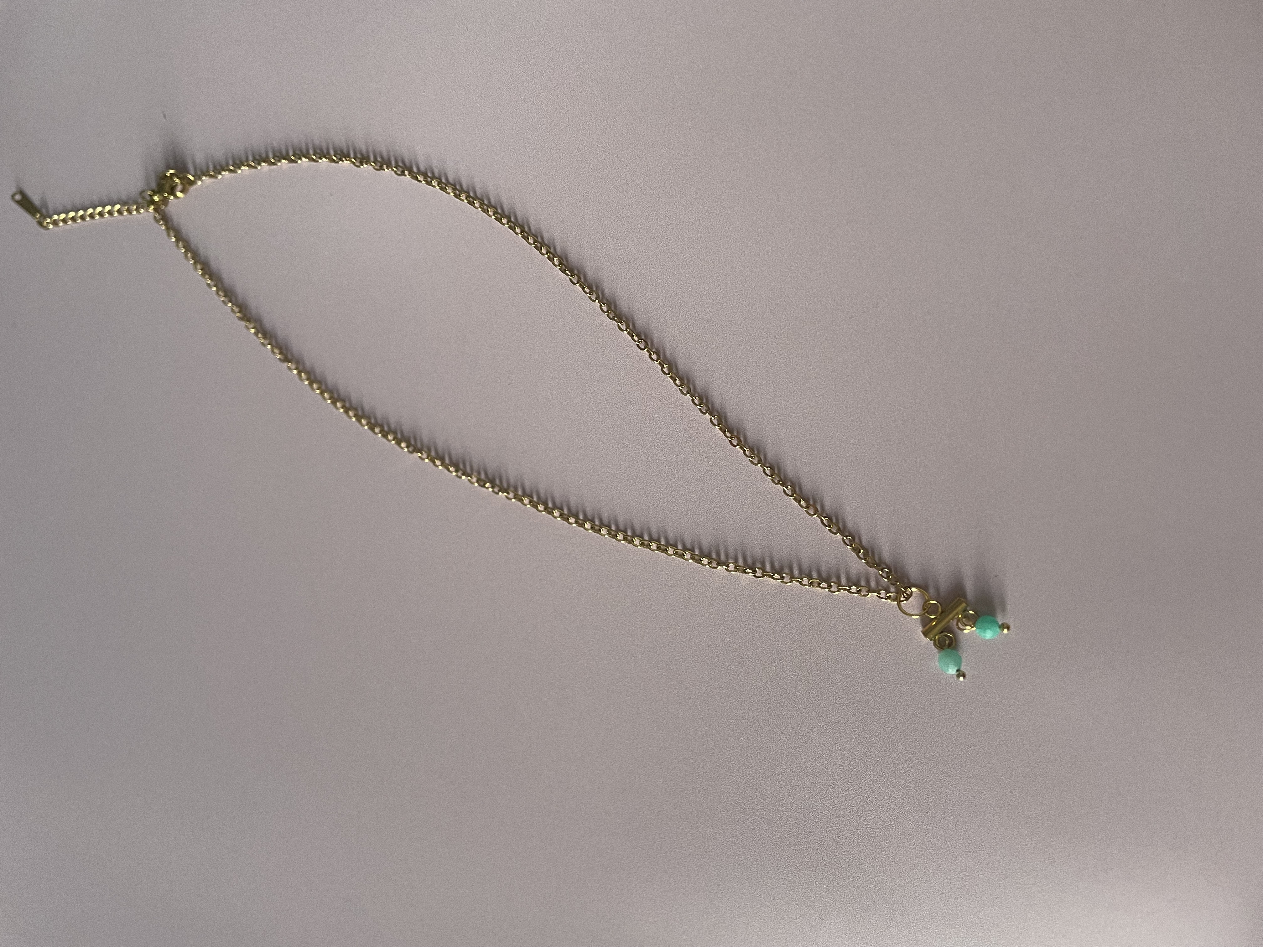 Collier étoiles givrées : amazonite
