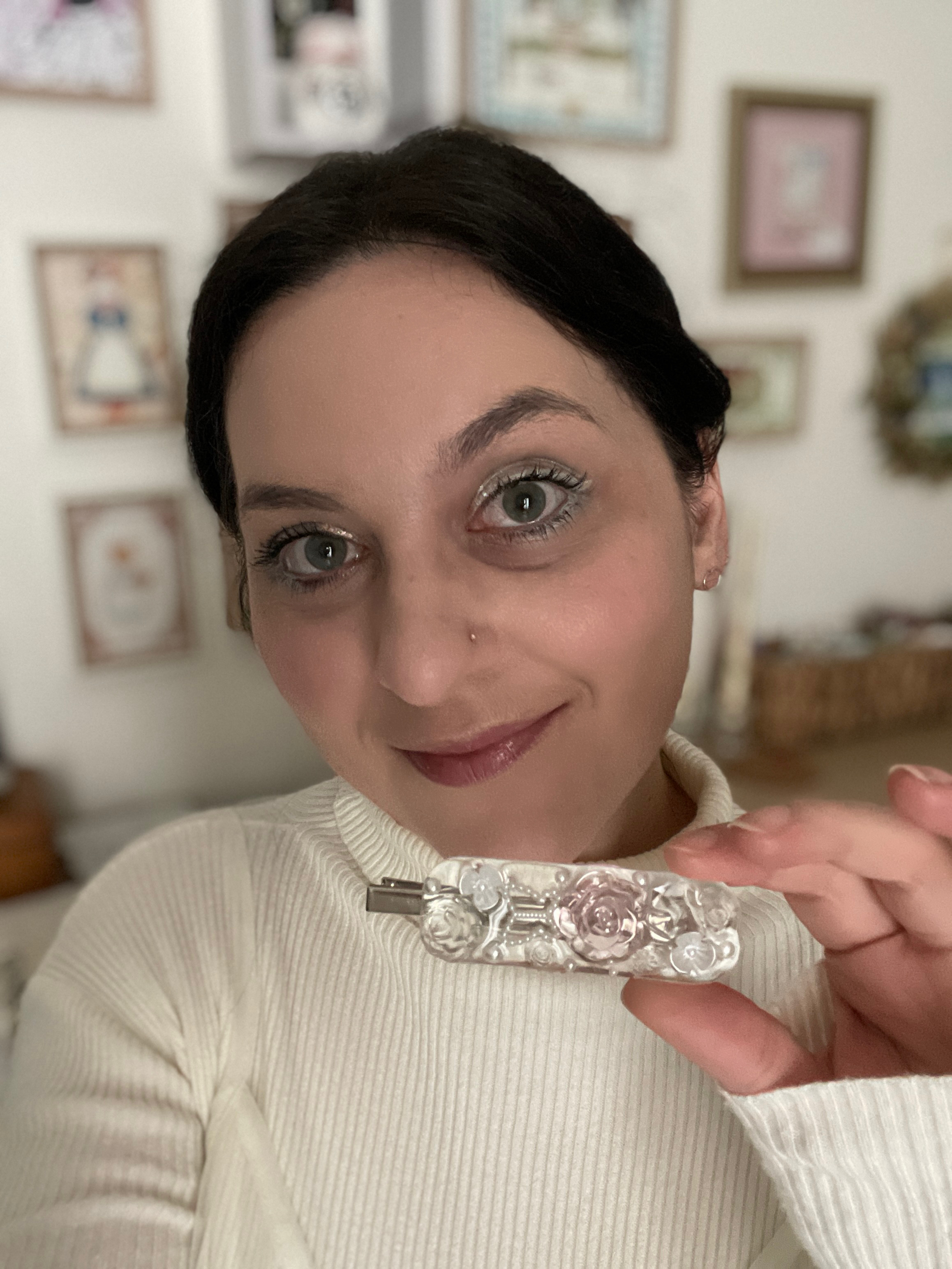 Pince à cheveux : La Rose du Trianon