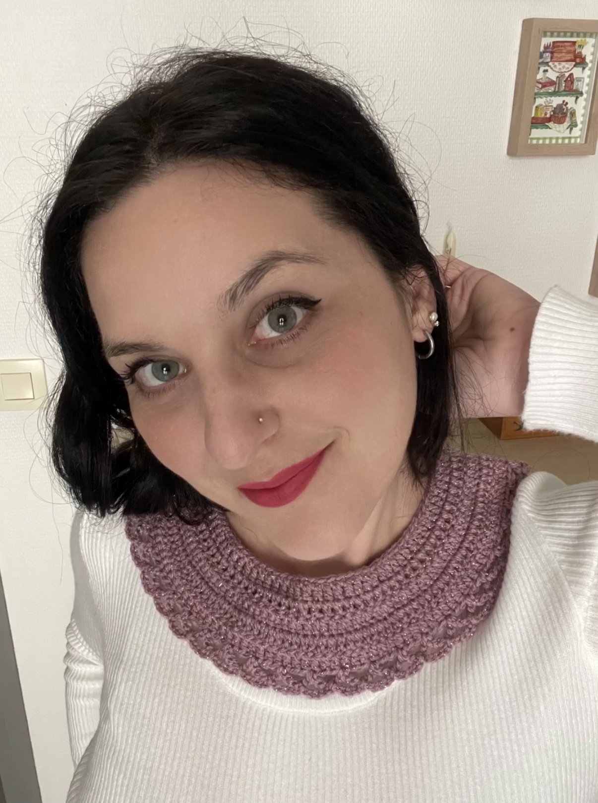 Col dentelle pailleté Biscuit glacé