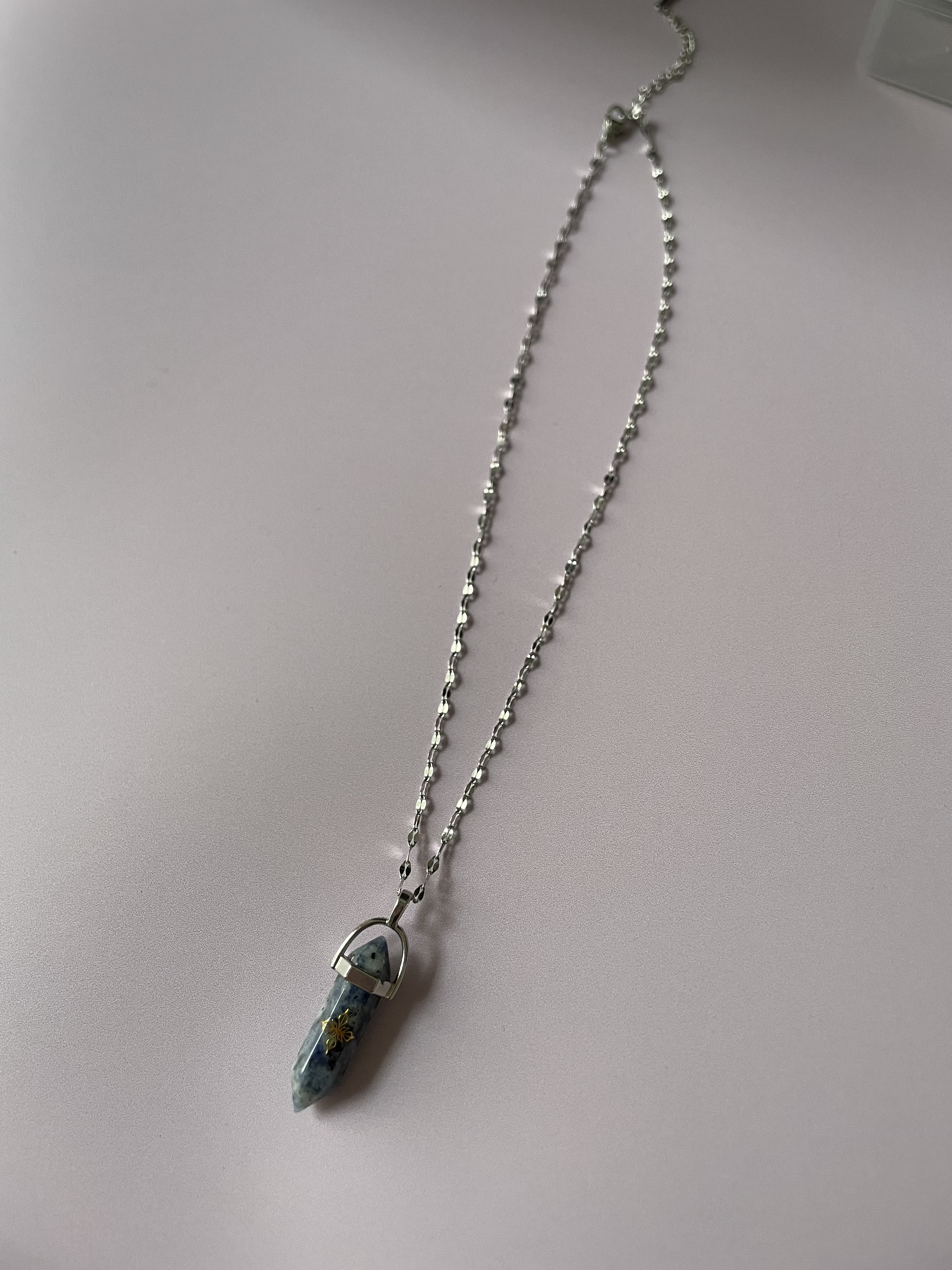 Collier POINTE : sodalite